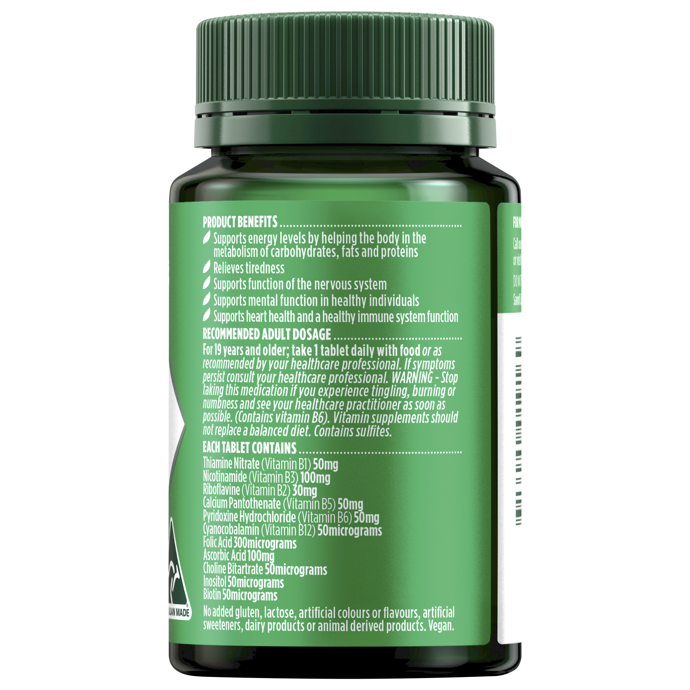 NATURES OWN SUPER B COMPLEX 75 TABLETS - Image 2