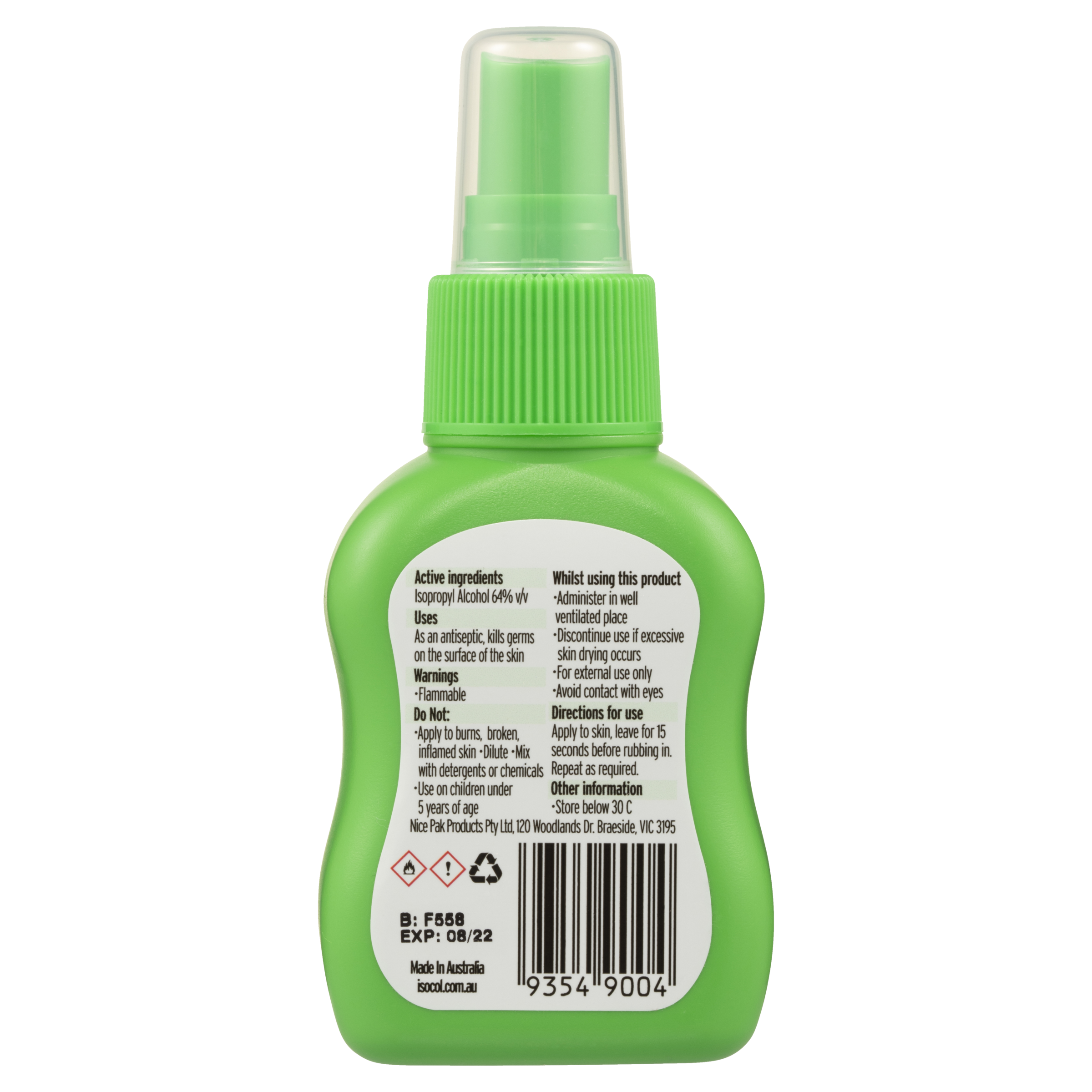 ISOCOL RUBBING ALCOHOL ANTISEPTIC SPRAY 75ML - Image 2