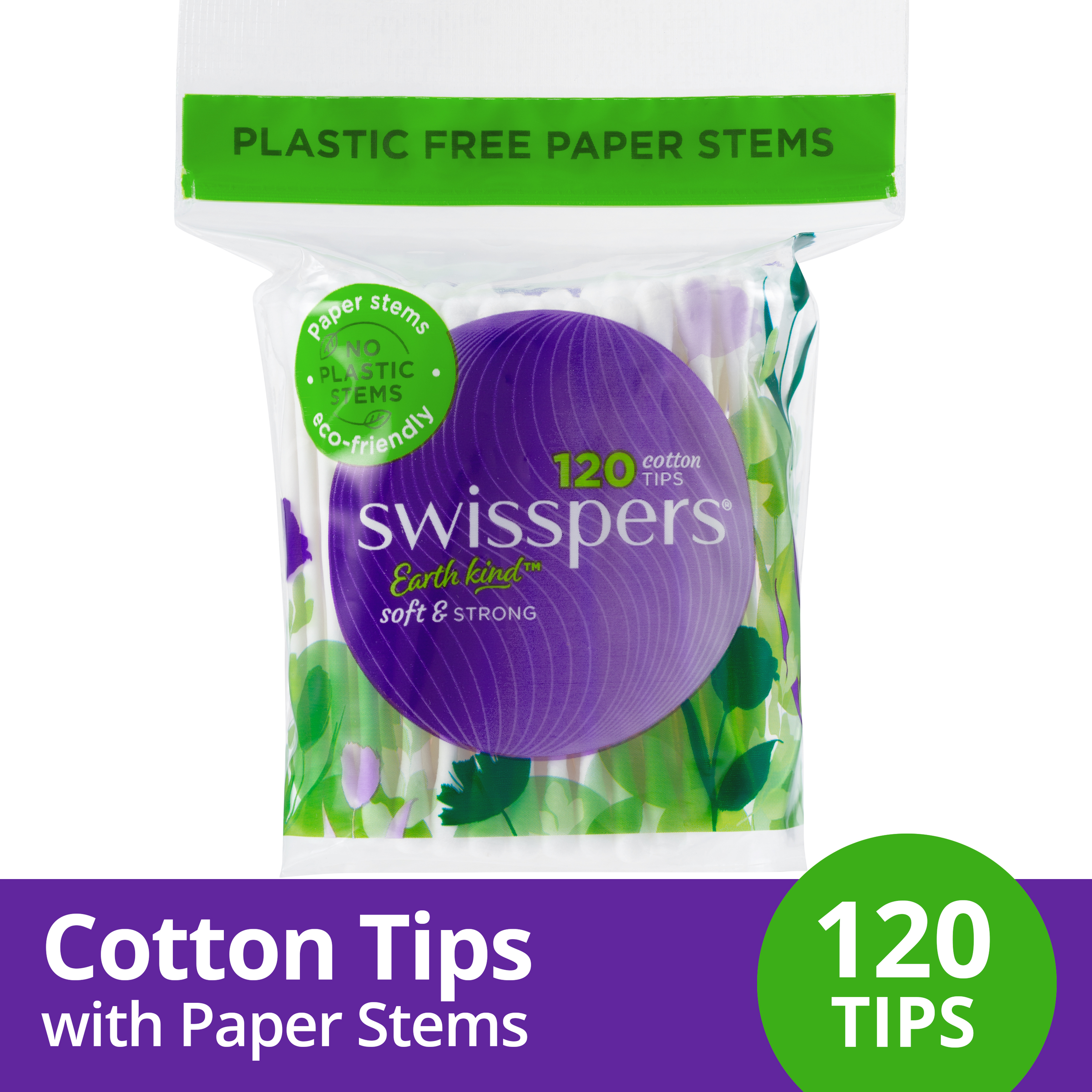 SWISSPERS COTTON TIPS PAPER STEMS 120 PACK - Image 3