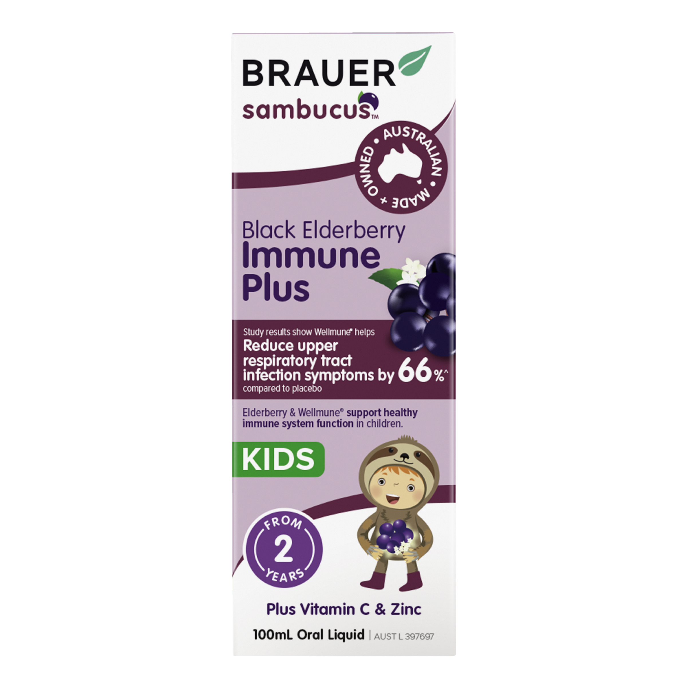 BRAUER SAMBUCUS IMMUNE PLUS KIDS LIQUID 100ML - Image 5