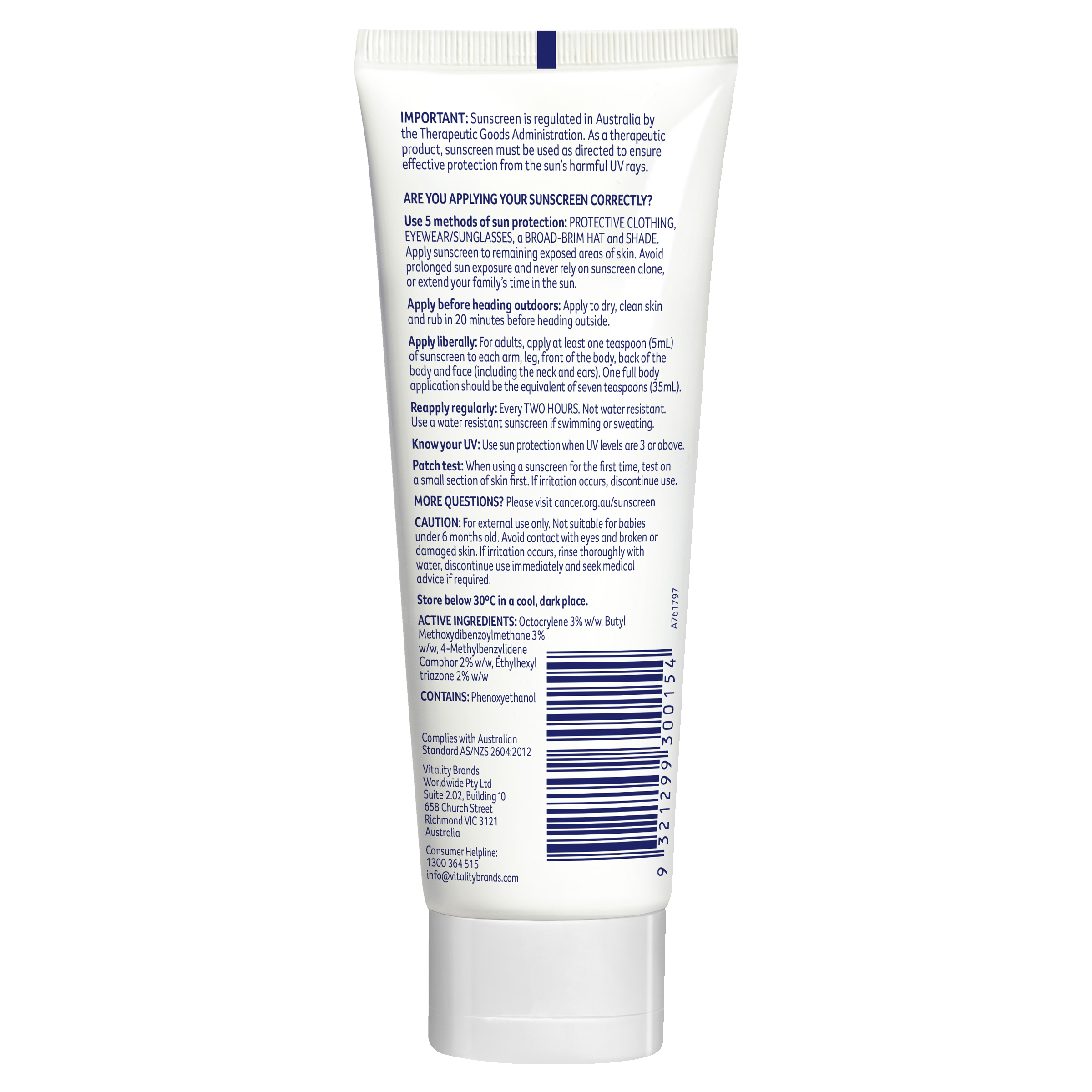 CANCER COUNCIL FACE SUNSCREEN MATT INVISIBLE TUBE SPF50+ 75ML - Image 2