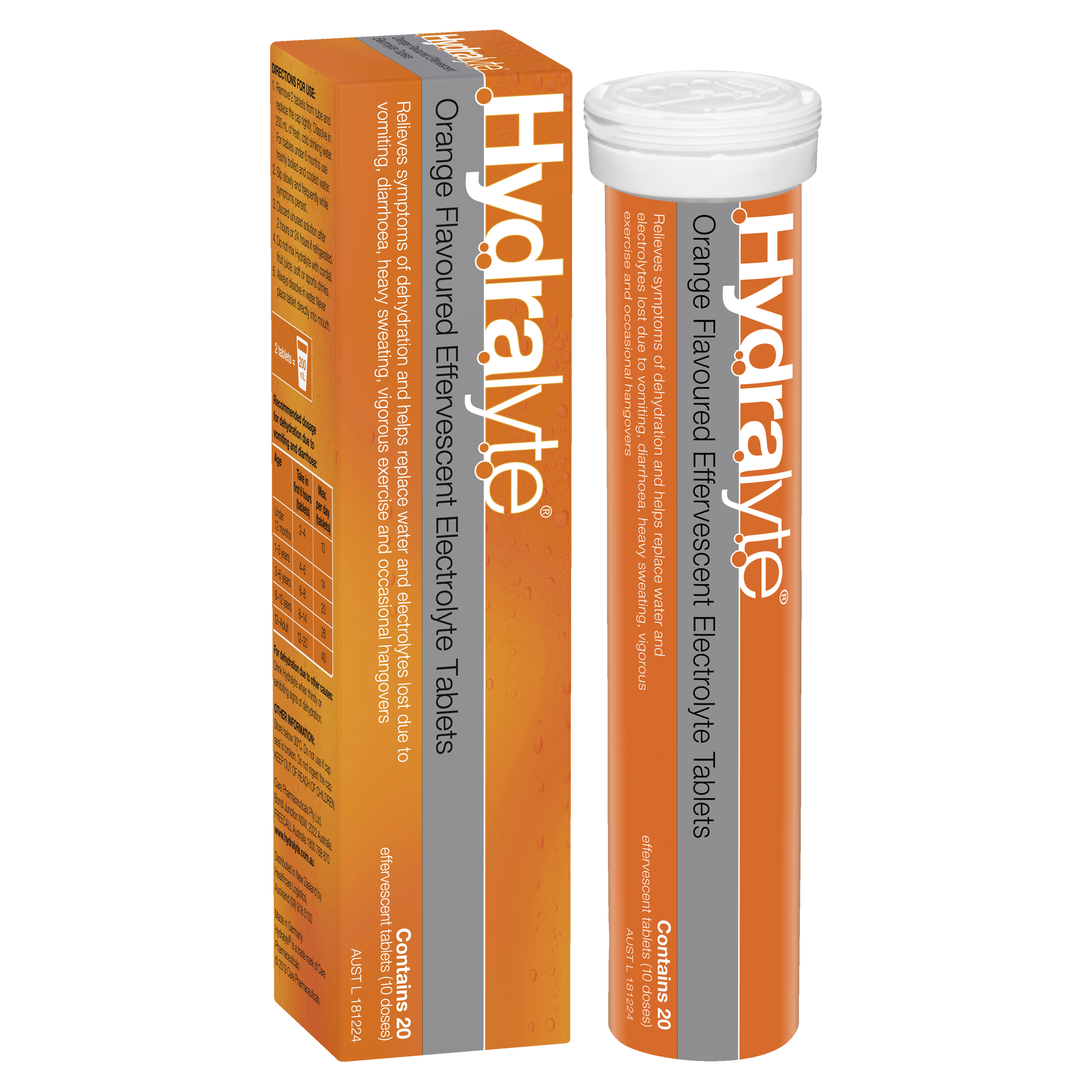 HYDRALYTE EFFERVESCENT ORANGE 20 TABLETS - Image 10