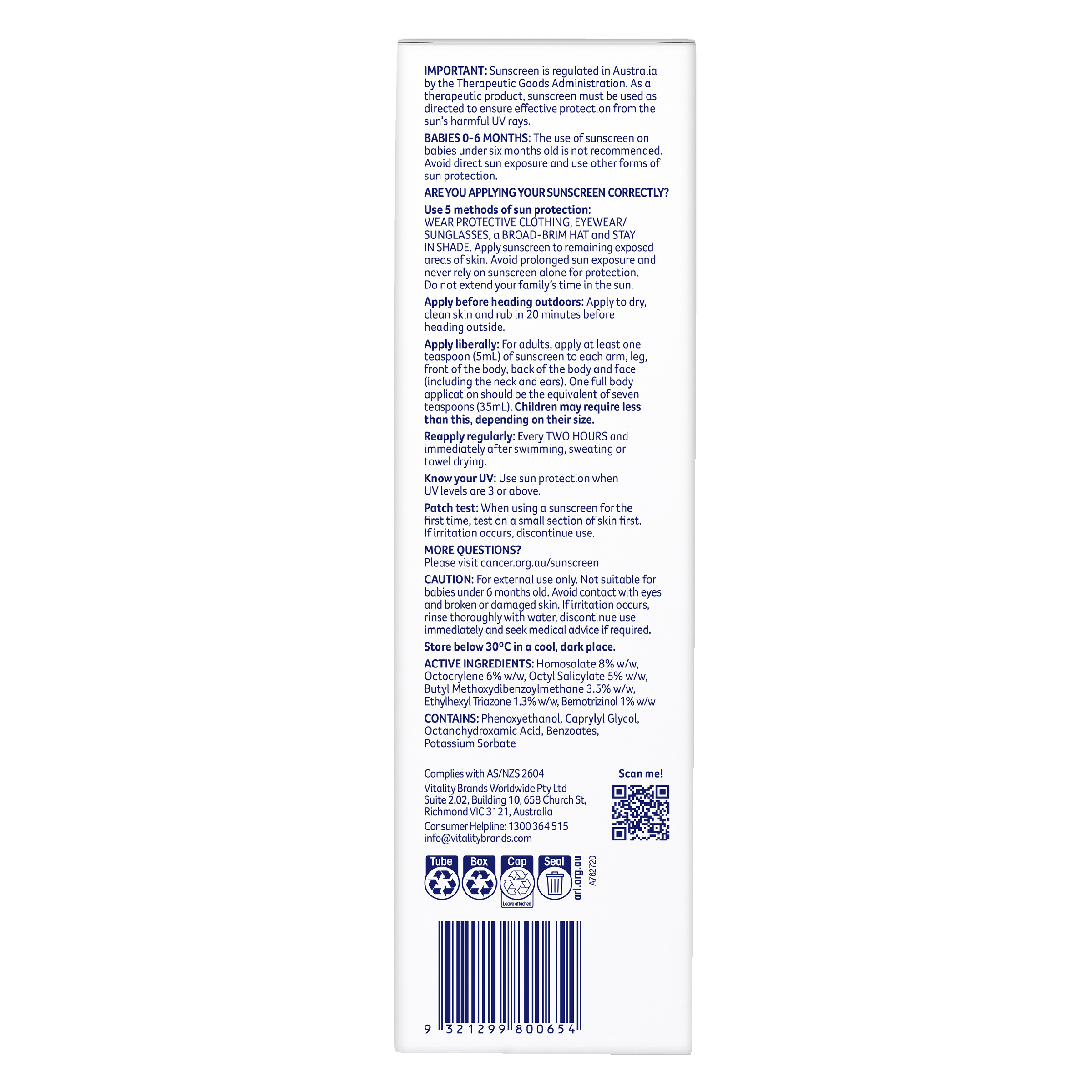 CANCER COUNCIL KIDS ULTRA SENSITIVE SPF50+ 150ML - Image 3