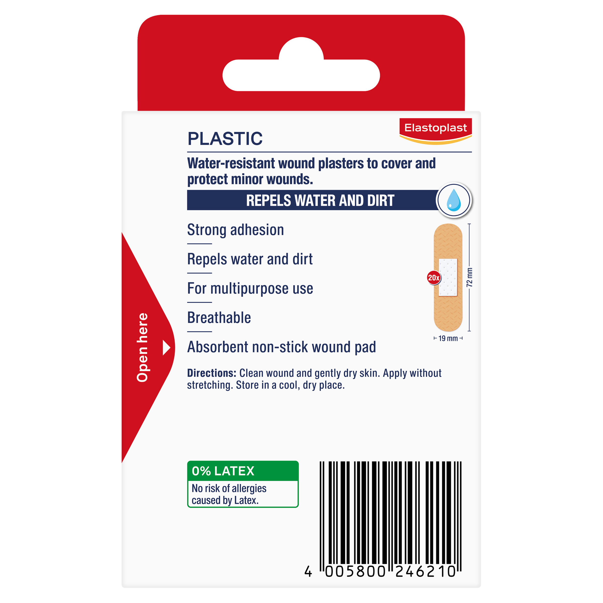 ELASTOPLAST PLASTIC STRIPS 20 PACK - Image 2