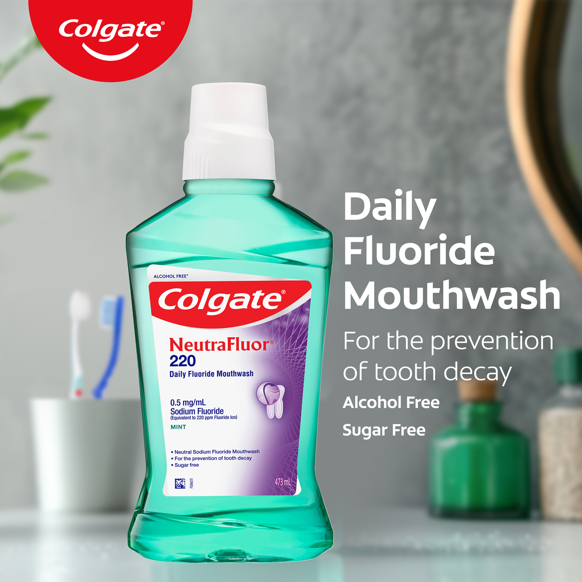 COLGATE MOUTHWASH NEUTRAFLUOR 220 ALCOHOL FREE 473ML - Image 6
