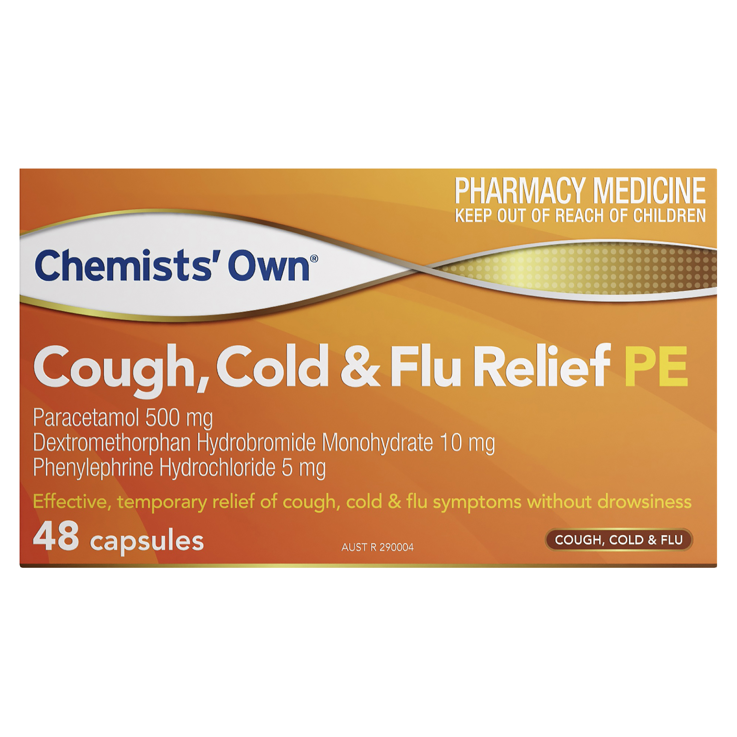 CHEMISTS OWN COUGH COLD & FLU PE RELIEF 48 CAPSULES - Image 2