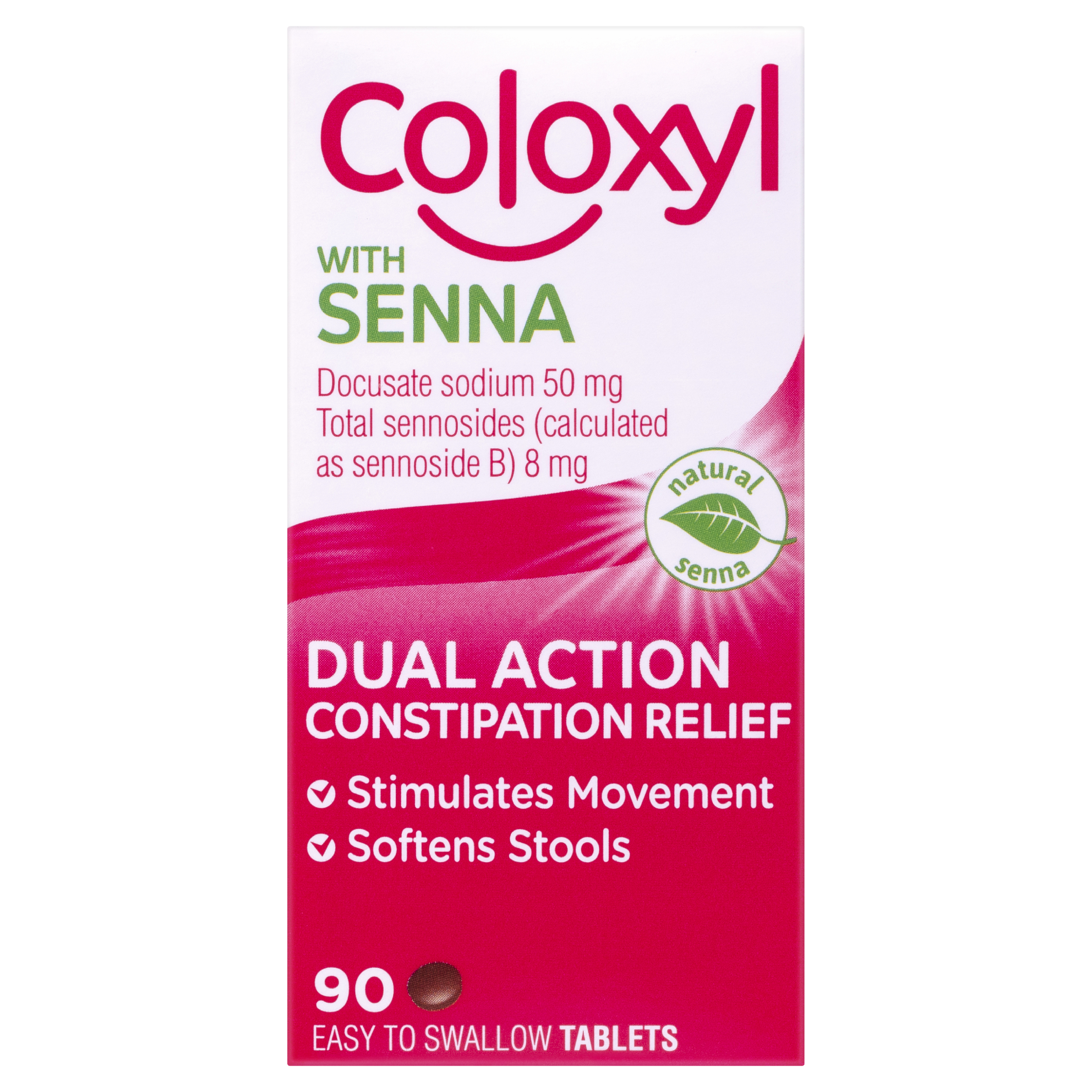 COLOXYL WITH SENNA CONSTIPATION RELIEF 90 TABLETS - Image 3