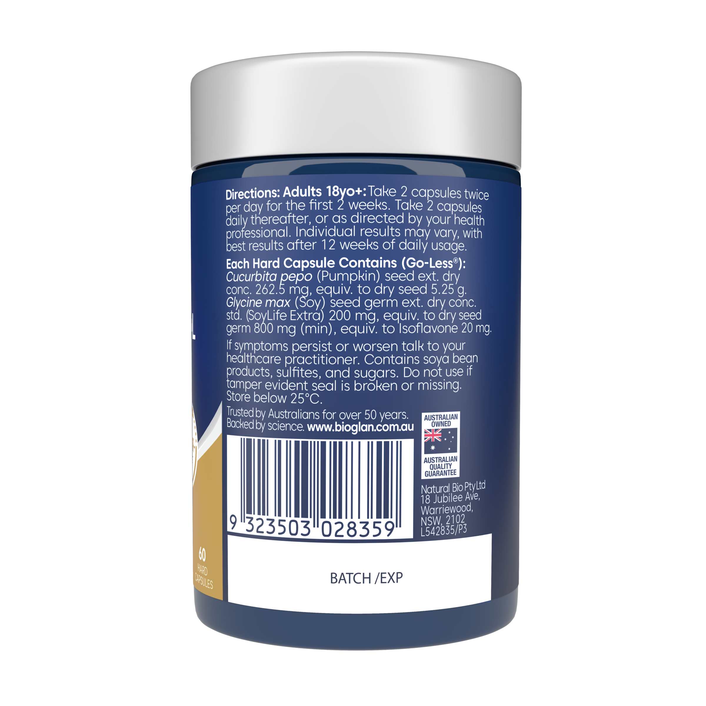 BIOGLAN THERAPEUTIC BLADDER CONTROL 60 TABLETS - Image 2