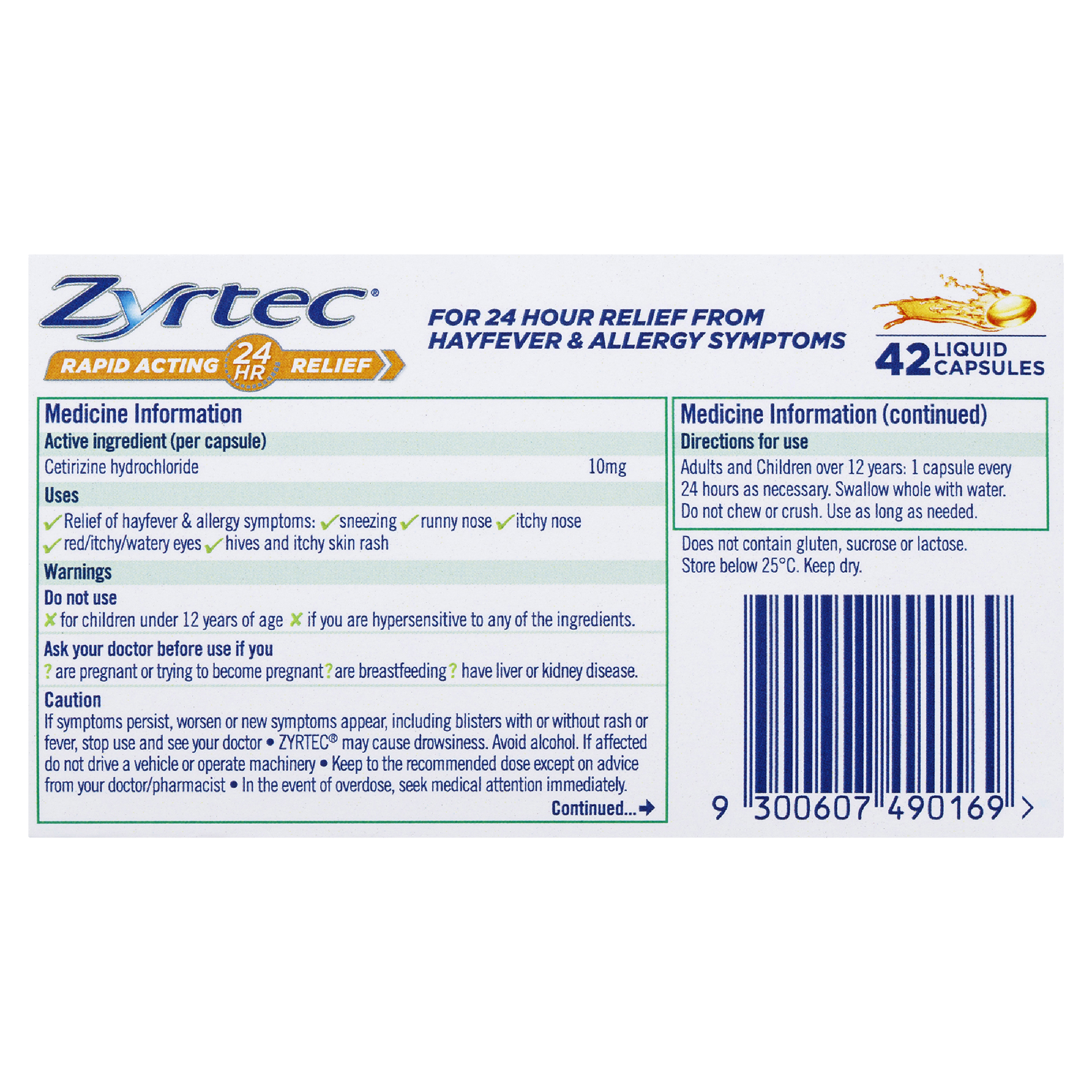ZYRTEC LIQUID 42 CAPSULES - Image 4