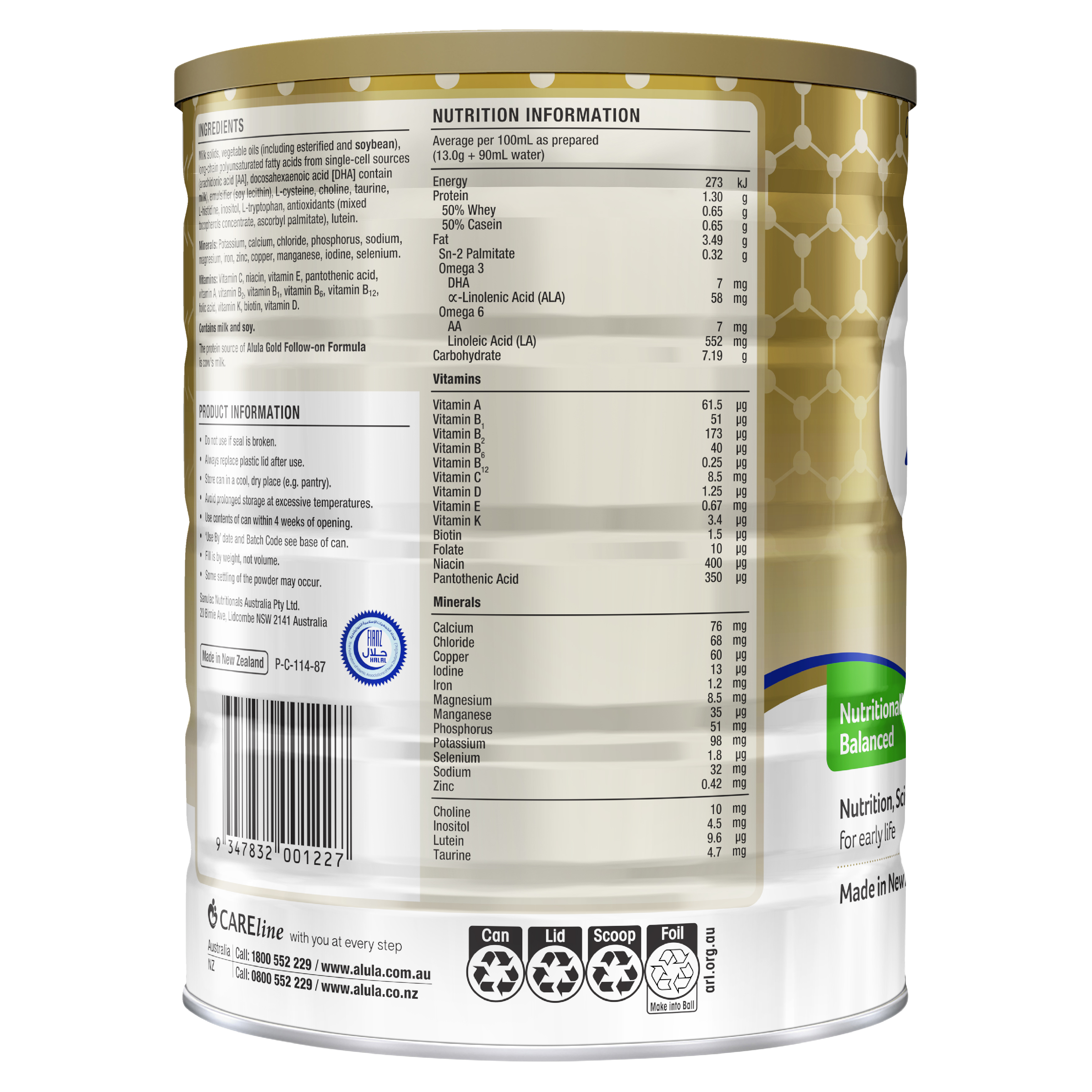 S26 ALULA GOLD FOLLOW ON FORMULA STAGE 2 900G - Image 3