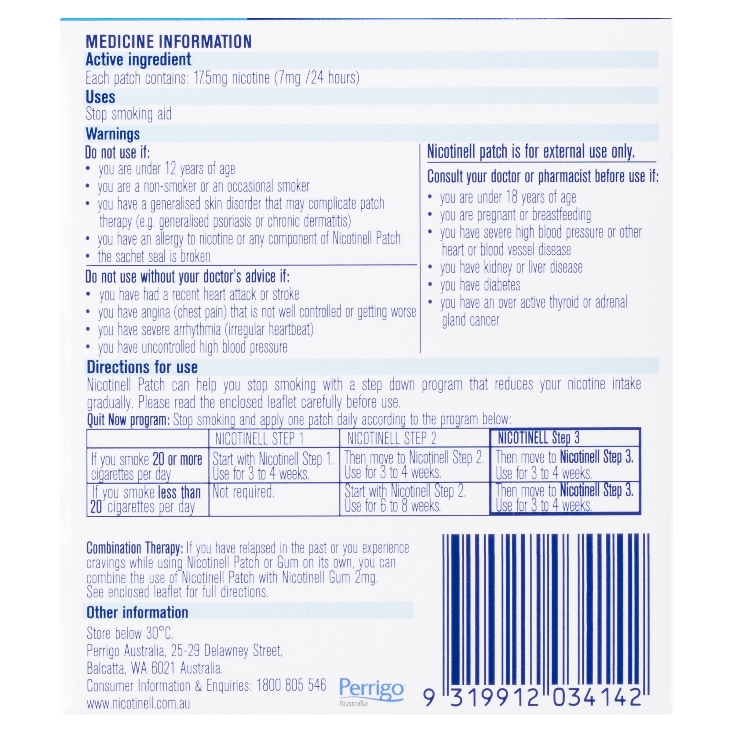 NICOTINELL STEP 3 7MG PATCHES 7 PACK - Image 4