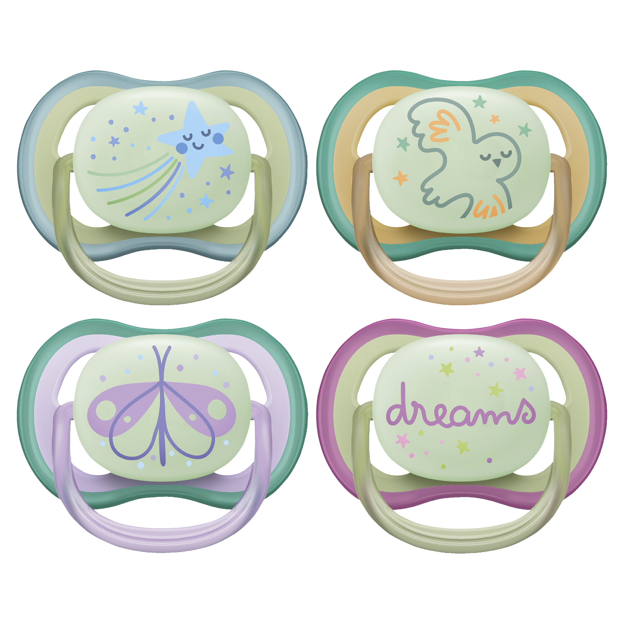 AVENT SOOTHER ULTRA AIR NIGHT 0-6MTHS 2 PACK - Image 2