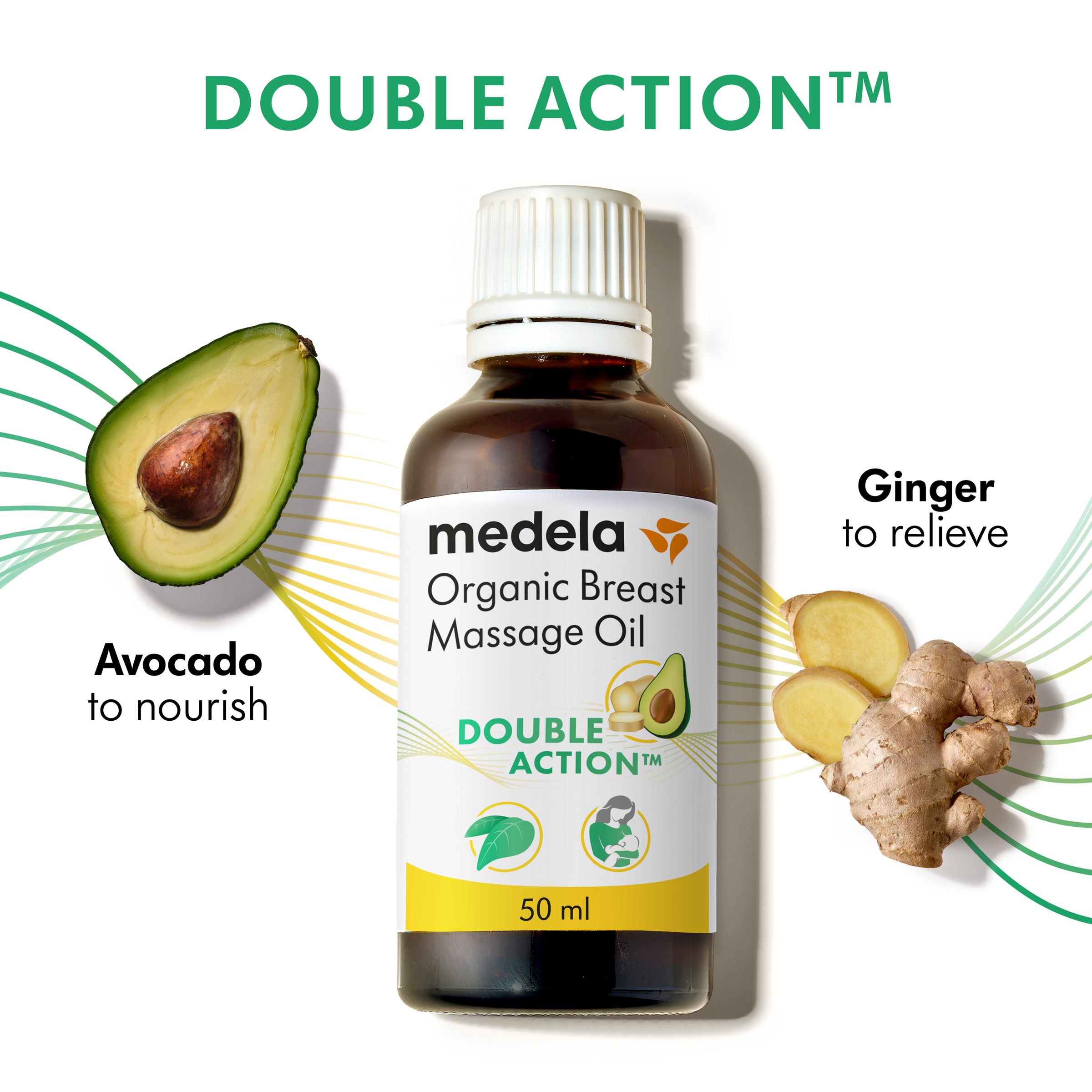 MEDELA ORGANIC BREAST MASSAGE OIL DOUBLE ACTION 50ML - Image 3
