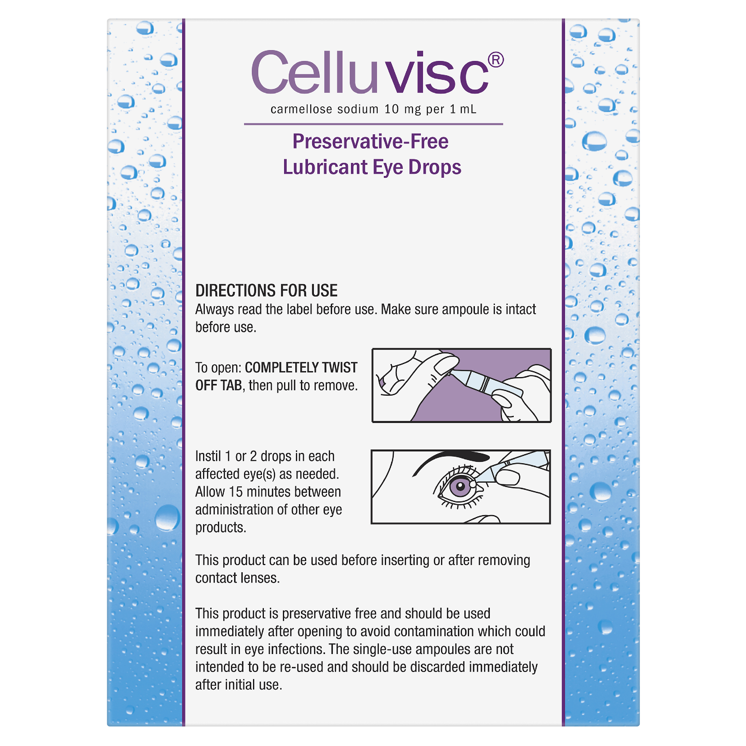 CELLUVISC LUBRICANT EYE DROPS 0.4ML 30 PACK - Image 4