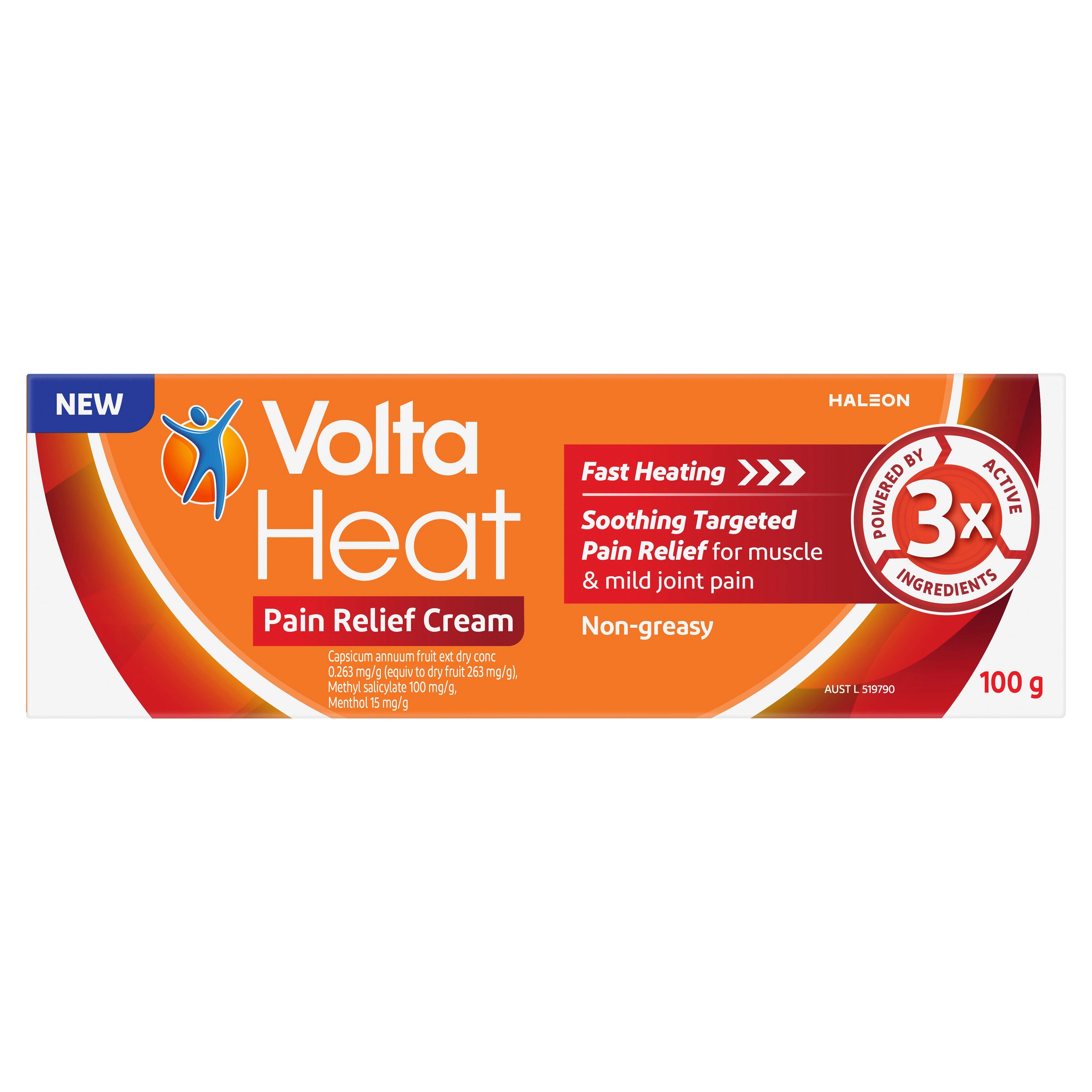 VOLTA HEAT PAIN RELIEF CREAM 100G - Image 3