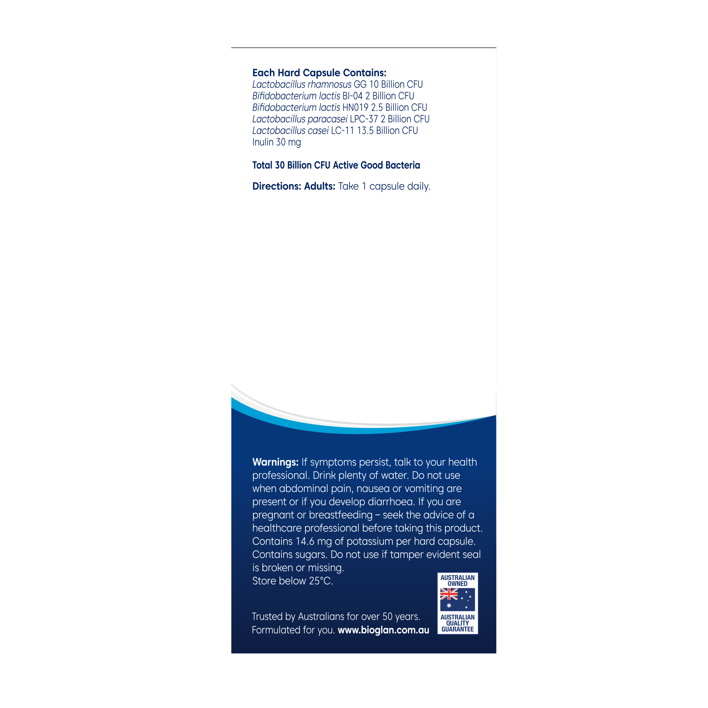 BIOGLAN PLATINUM PROBIOTICS 30 BILLION 30 TABLETS - Image 3