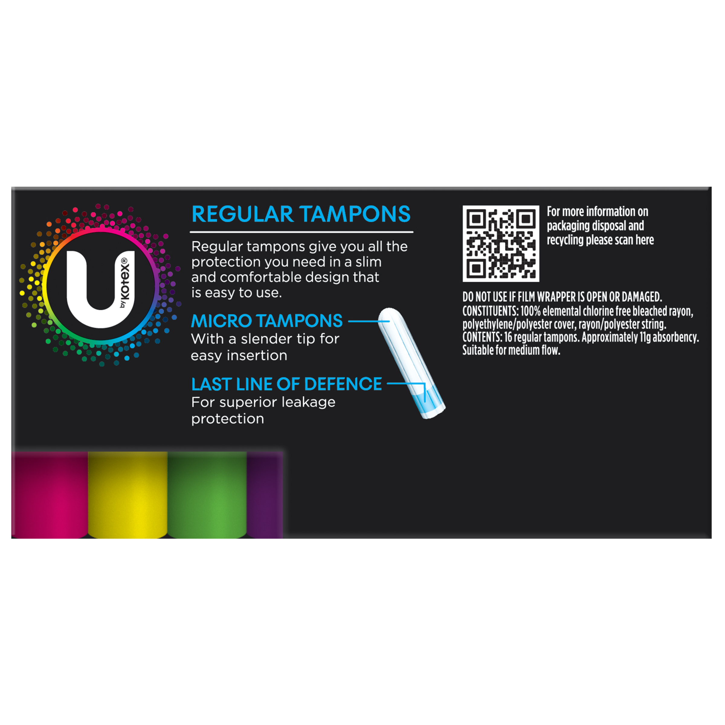 U BY KOTEX TAMPONS REGULAR 16 PACK - Image 4
