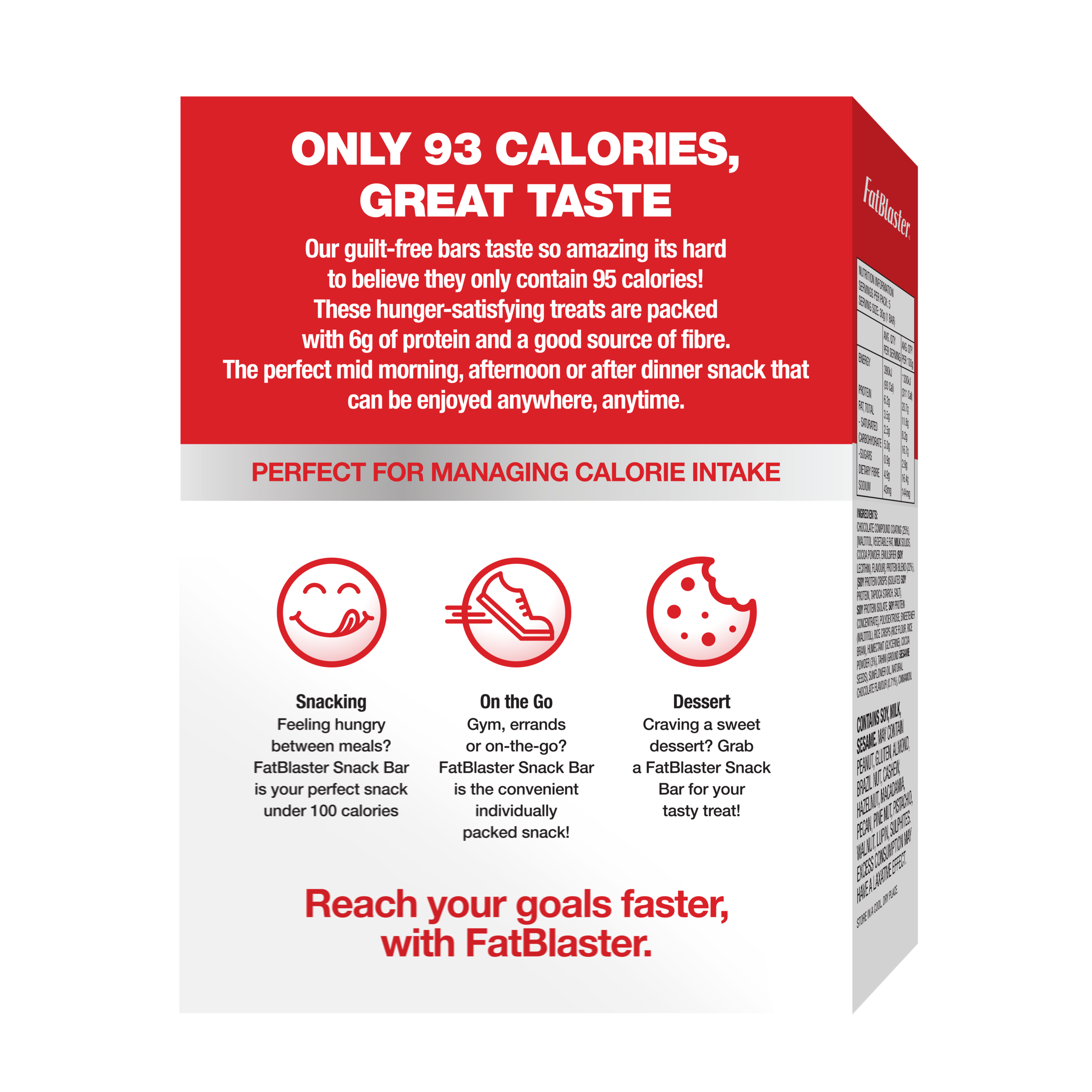 FAT BLASTER SNACK BAR CHOCOLATE CRUNCH 5 PACK - Image 2