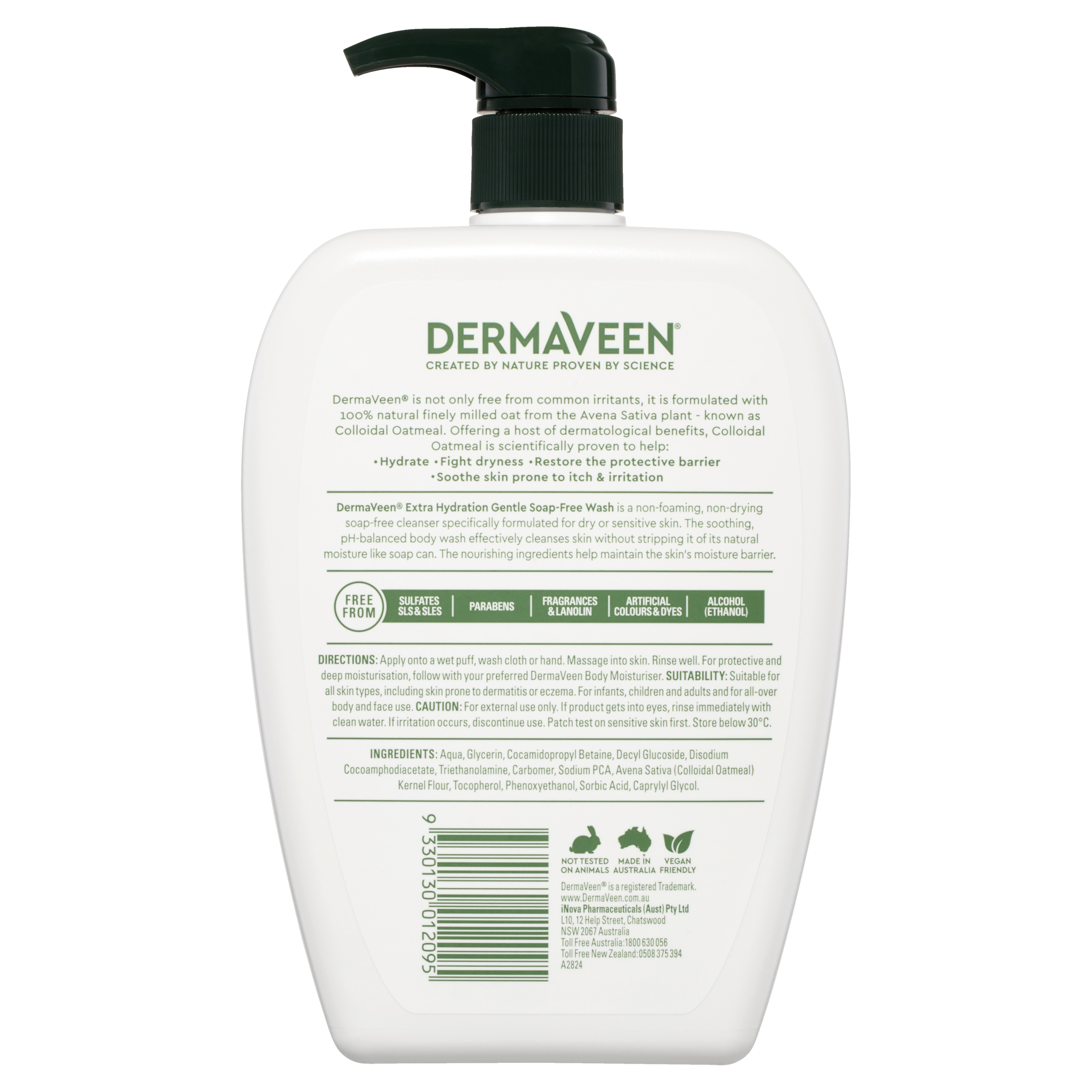 DERMAVEEN SOAP FREE WASH 1 LITRE - Image 2