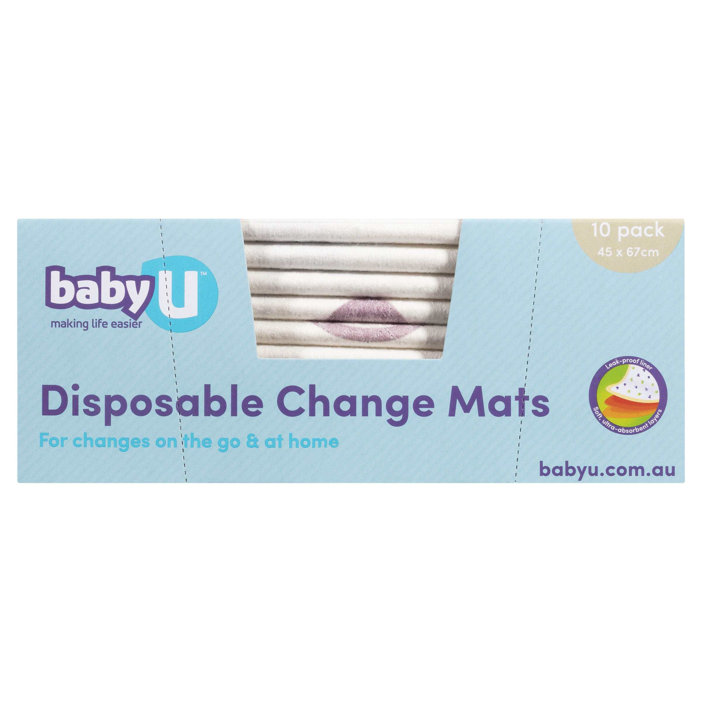 BABY U DISPOSABLE CHANGE MATS 10 PACK - Image 7