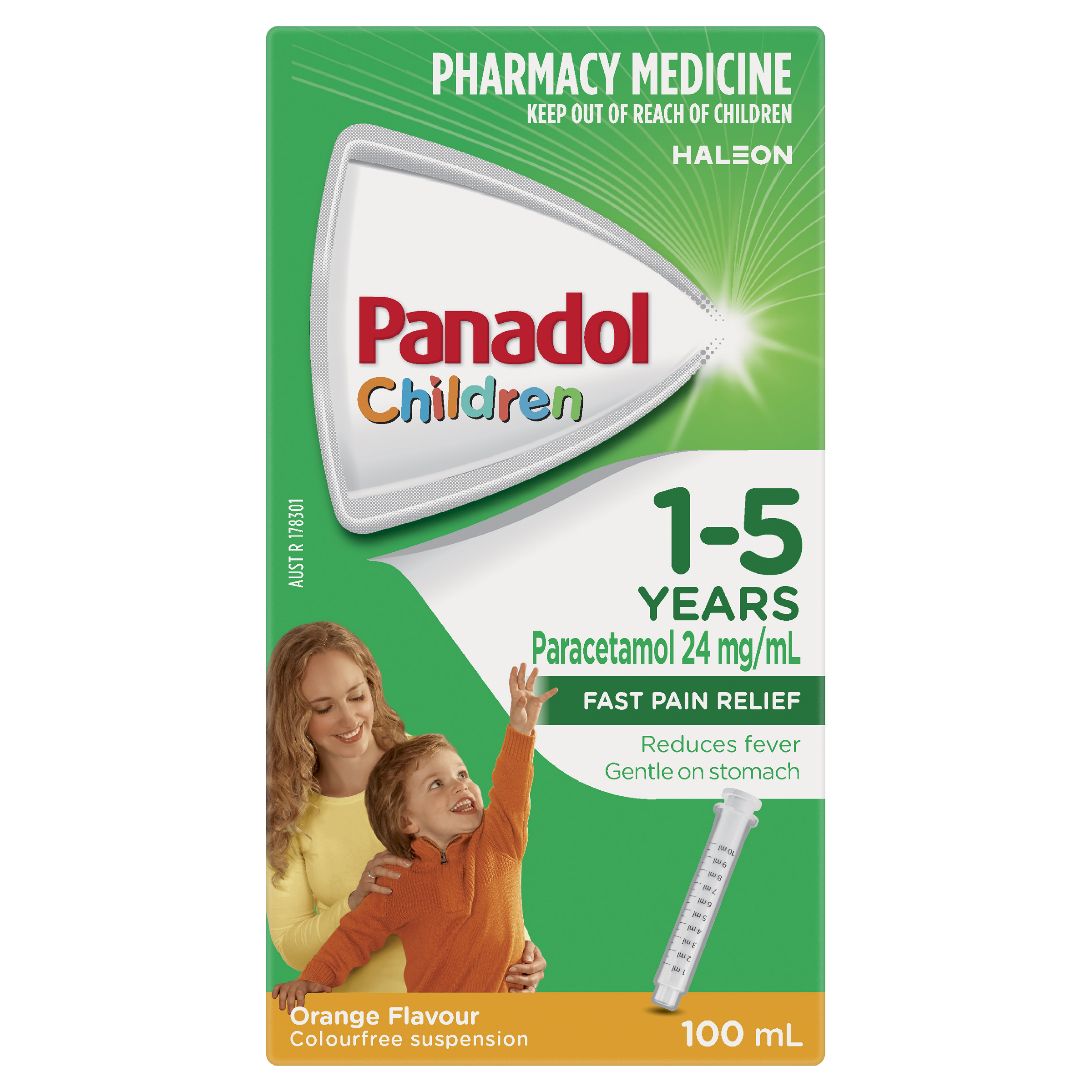 PANADOL CHILDREN 1 YEARS - 5 YEARS ORANGE SUSPENSION 100ML - Image 2
