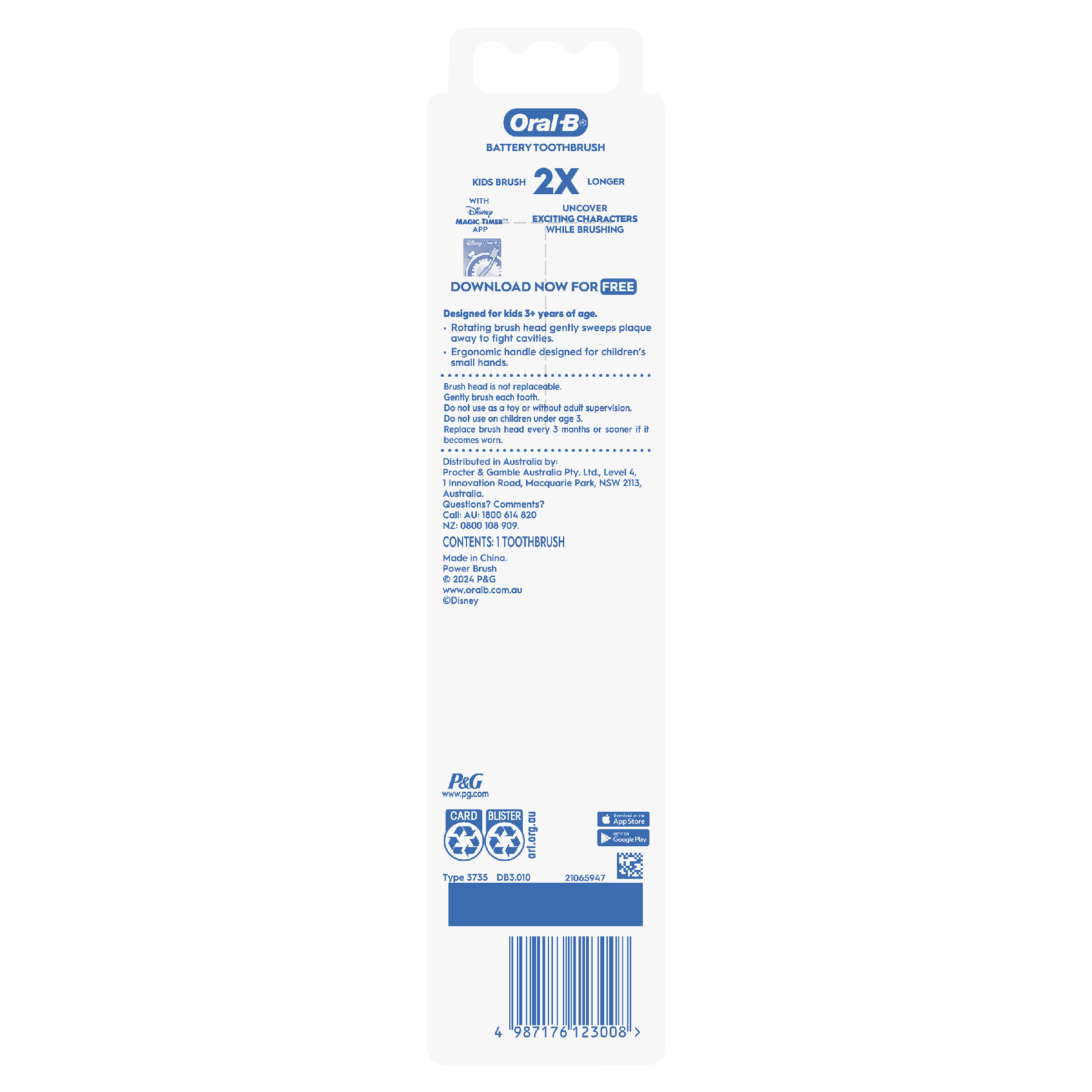 ORAL-B TOOTHBRUSH KIDS POWER STAGES BATTERY +3YRS 1 PACK - Image 4