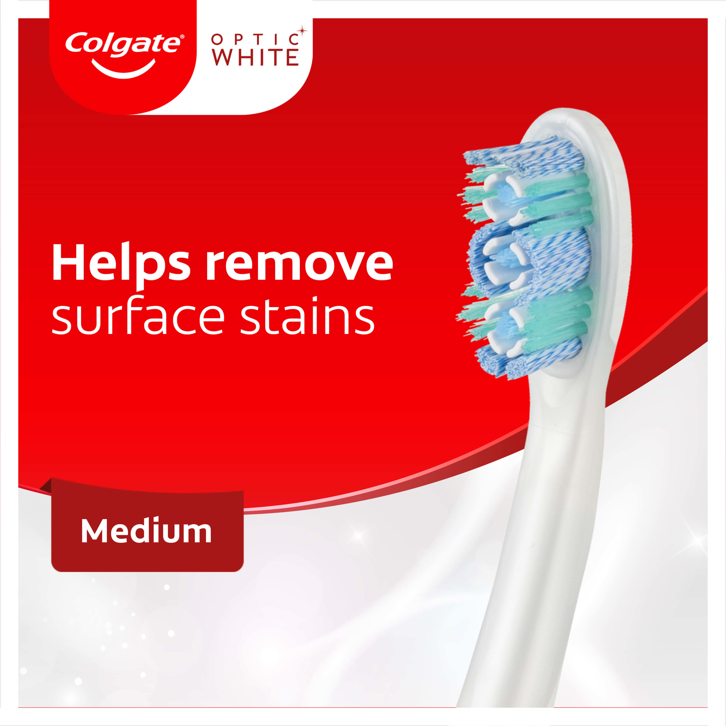 COLGATE TOOTHBRUSH OPTIC WHITE 360° POWER SONIC MEDIUM 1 PACK - Image 4