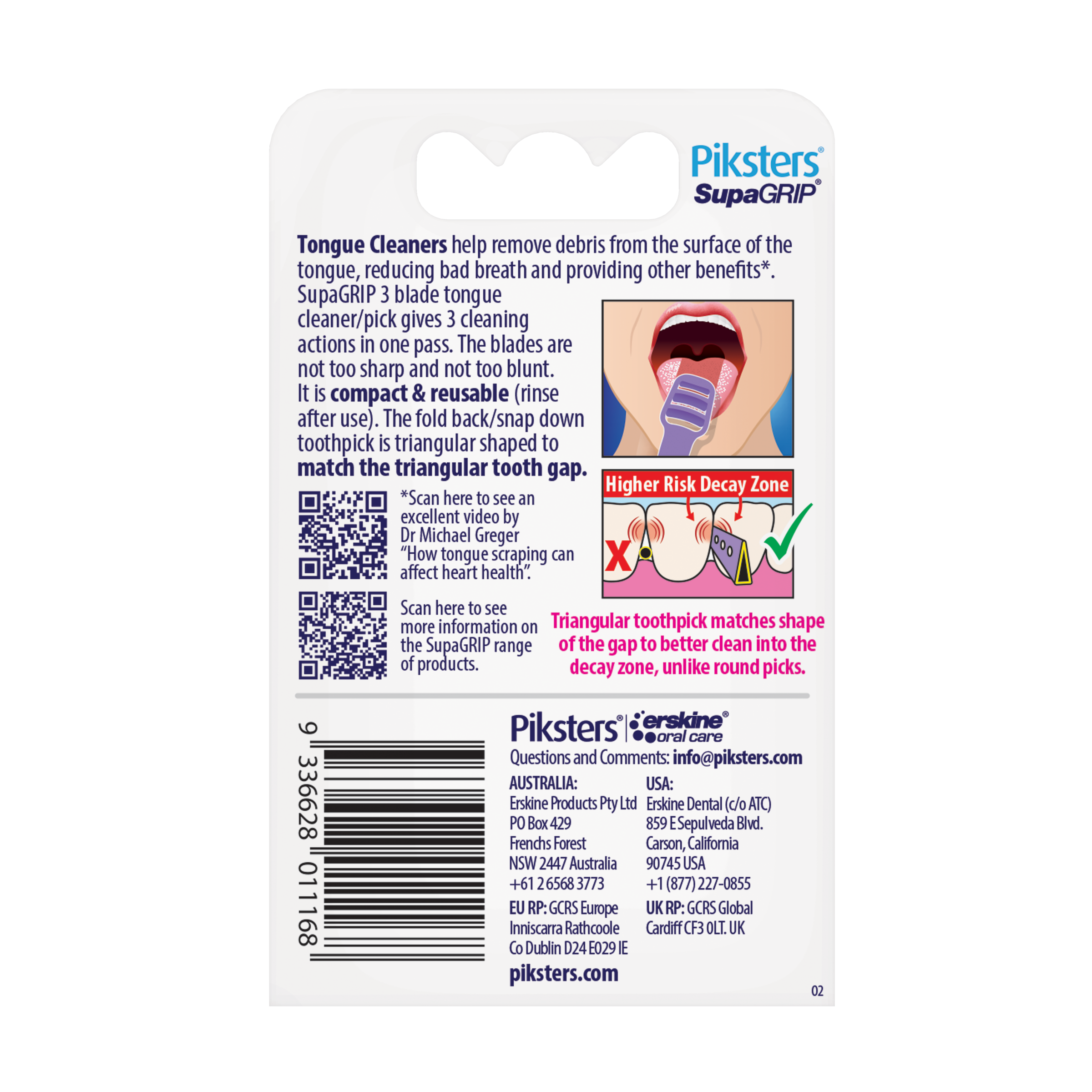 PIKSTERS SUPAGRIP TONGUE CLEANER 20 PACK - Image 4
