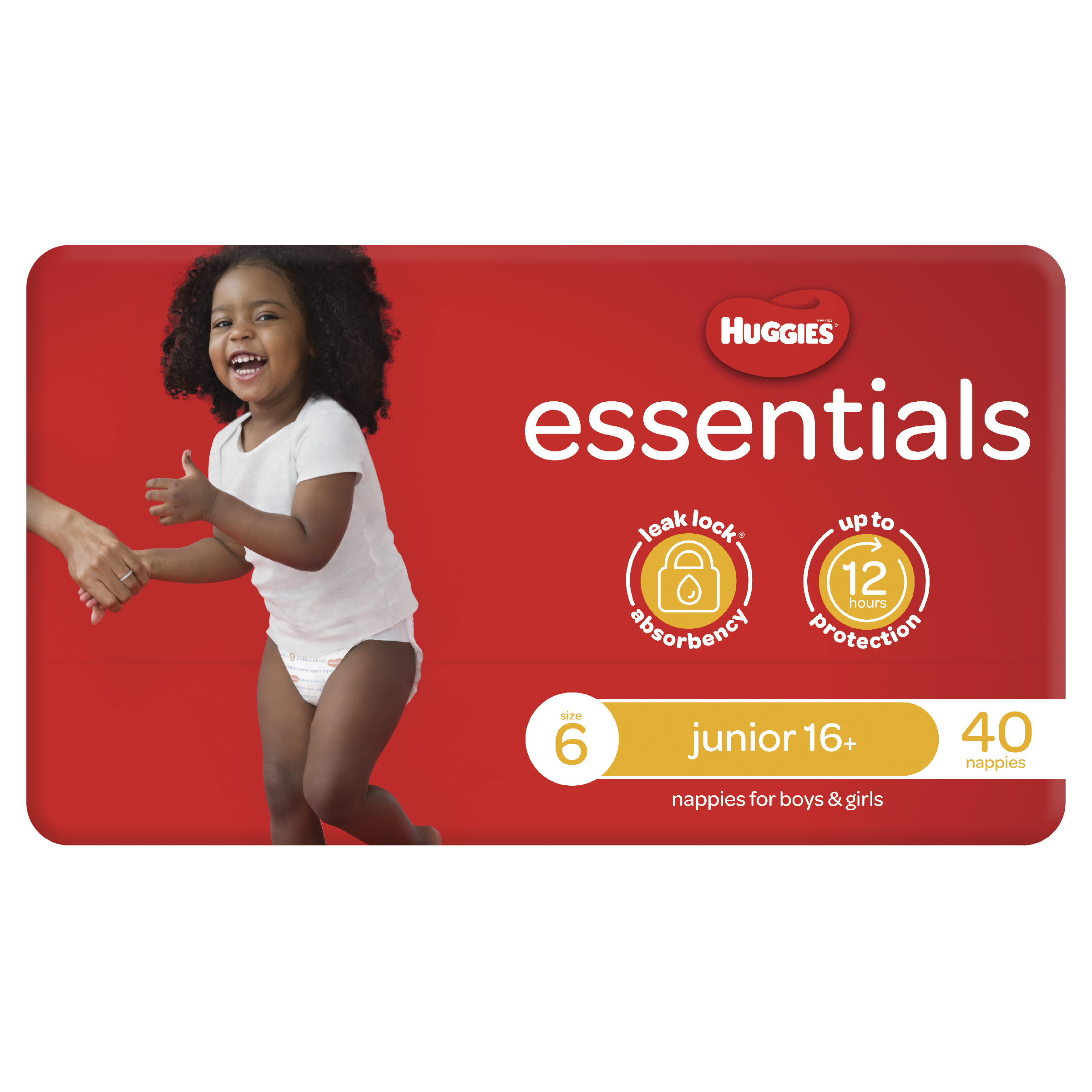 HUGGIES ESSENTIALS NAPPIES JUNIOR 40 PACK - Image 2