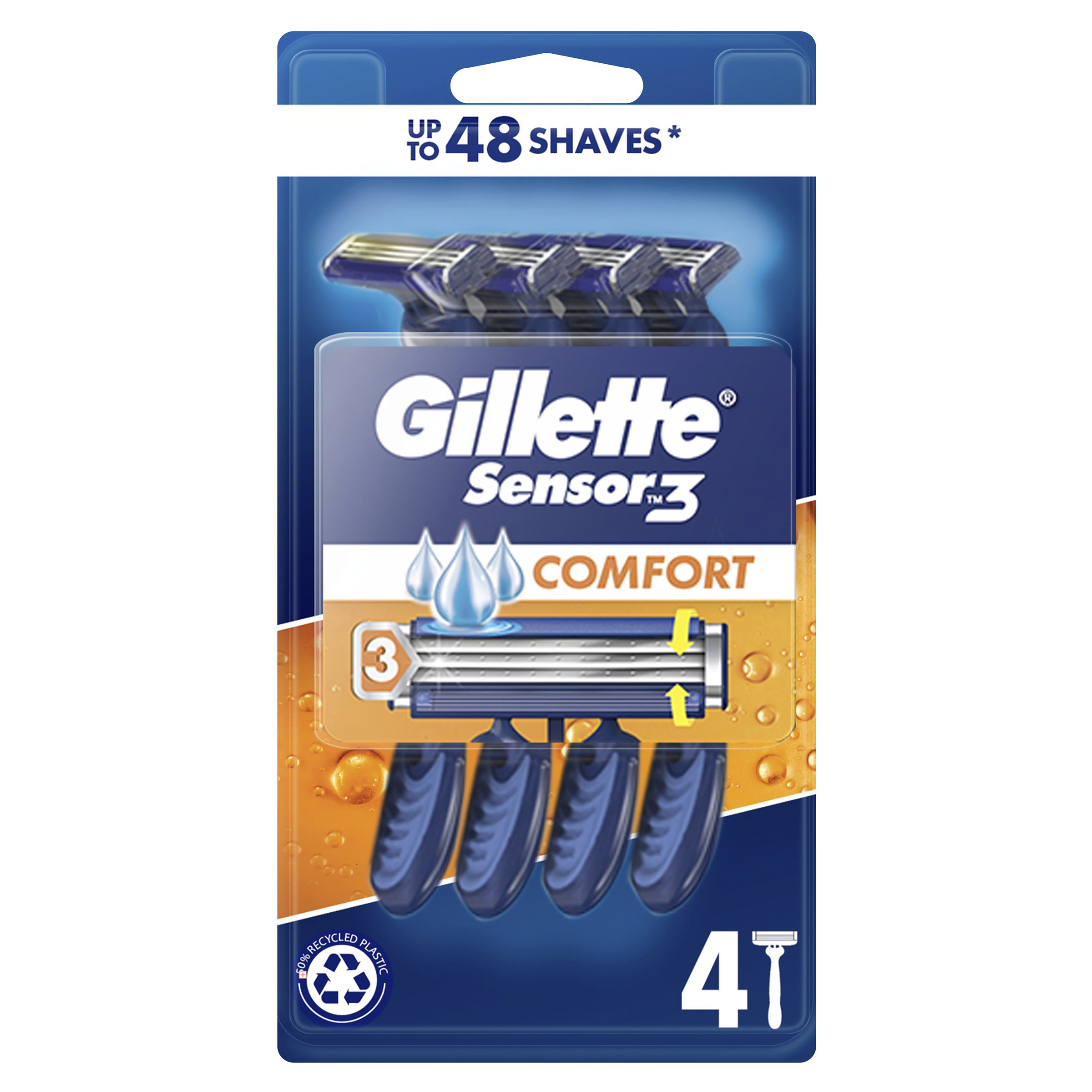 GILLETTE SENSOR 3 DISPOSABLE RAZORS 4 PACK - Image 10