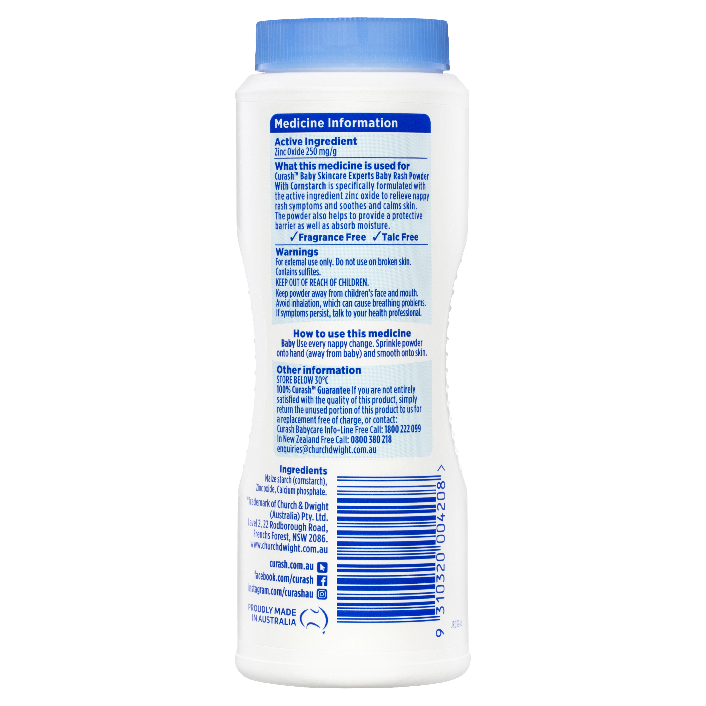 CURASH BABYCARE ANTI-RASH BABY POWDER 100G - Image 4