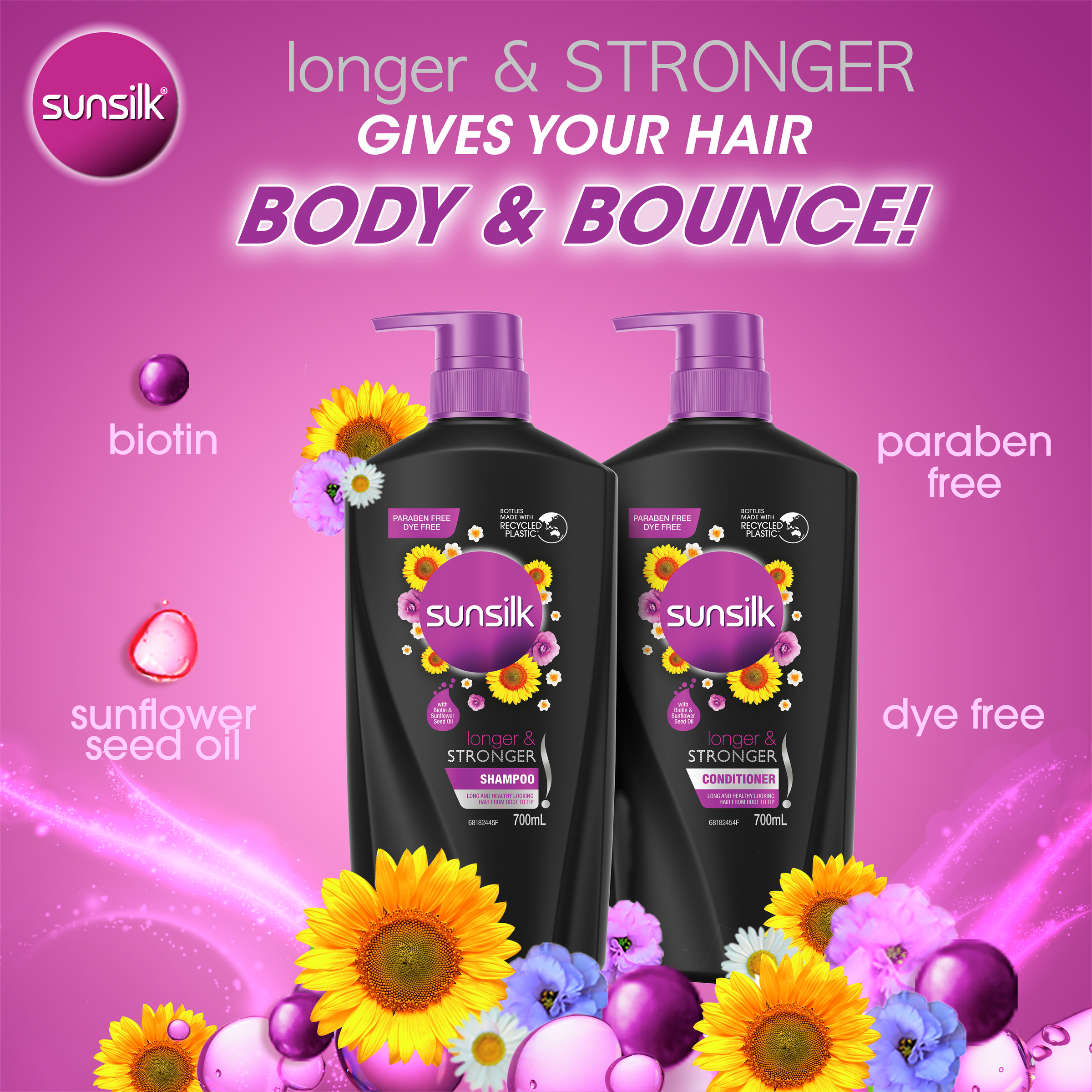 SUNSILK CONDITIONER LONGER & STRONGER 700ML - Image 11