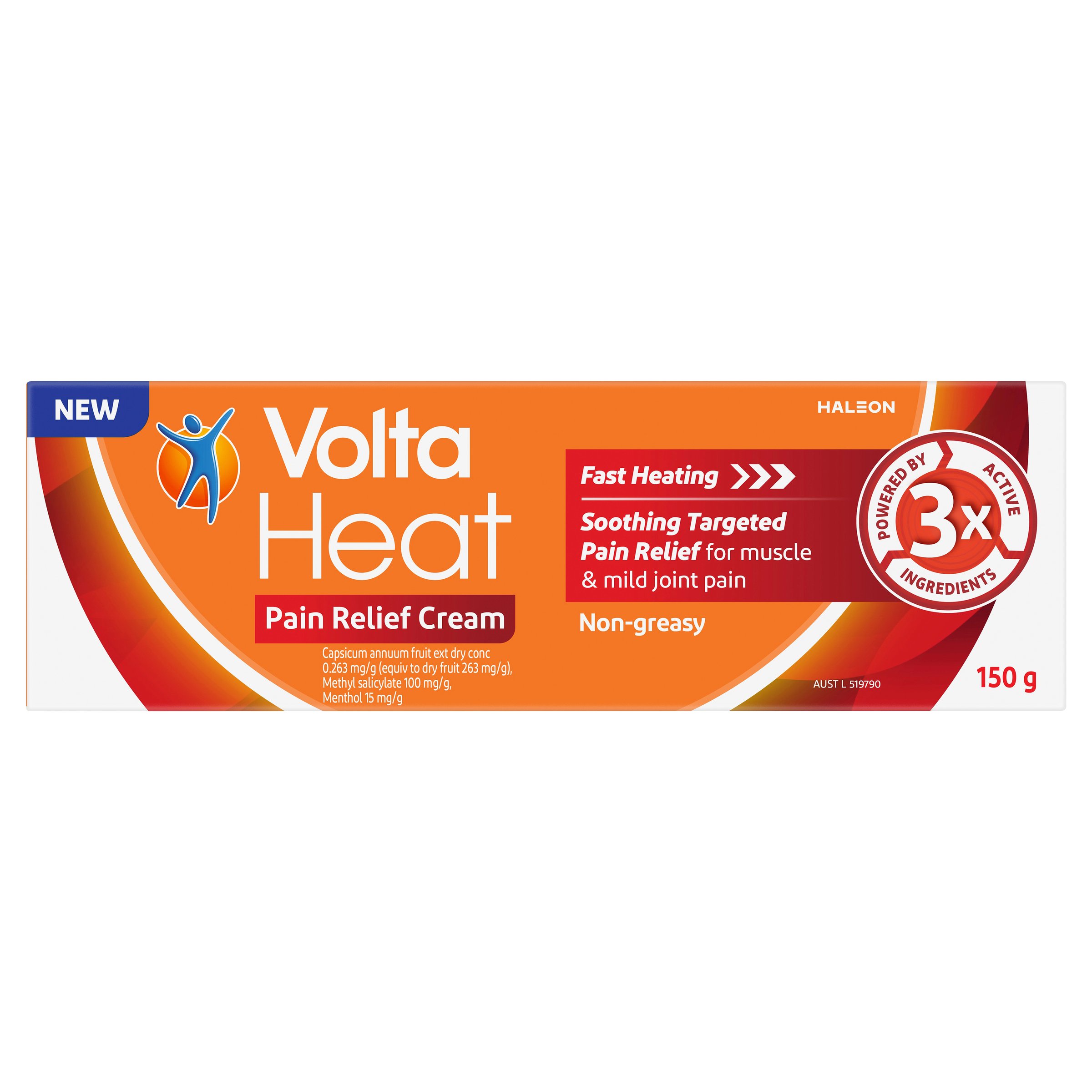 VOLTA HEAT PAIN RELIEF CREAM 150G - Image 3