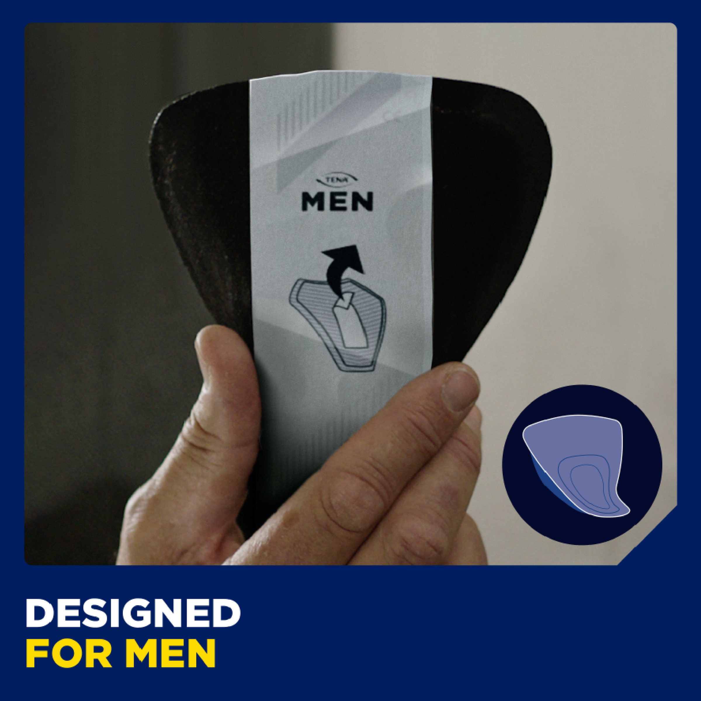 TENA MEN SHIELDS ACTIVE FIT 1D EXTRA LIGHT 14 PACK - Image 8