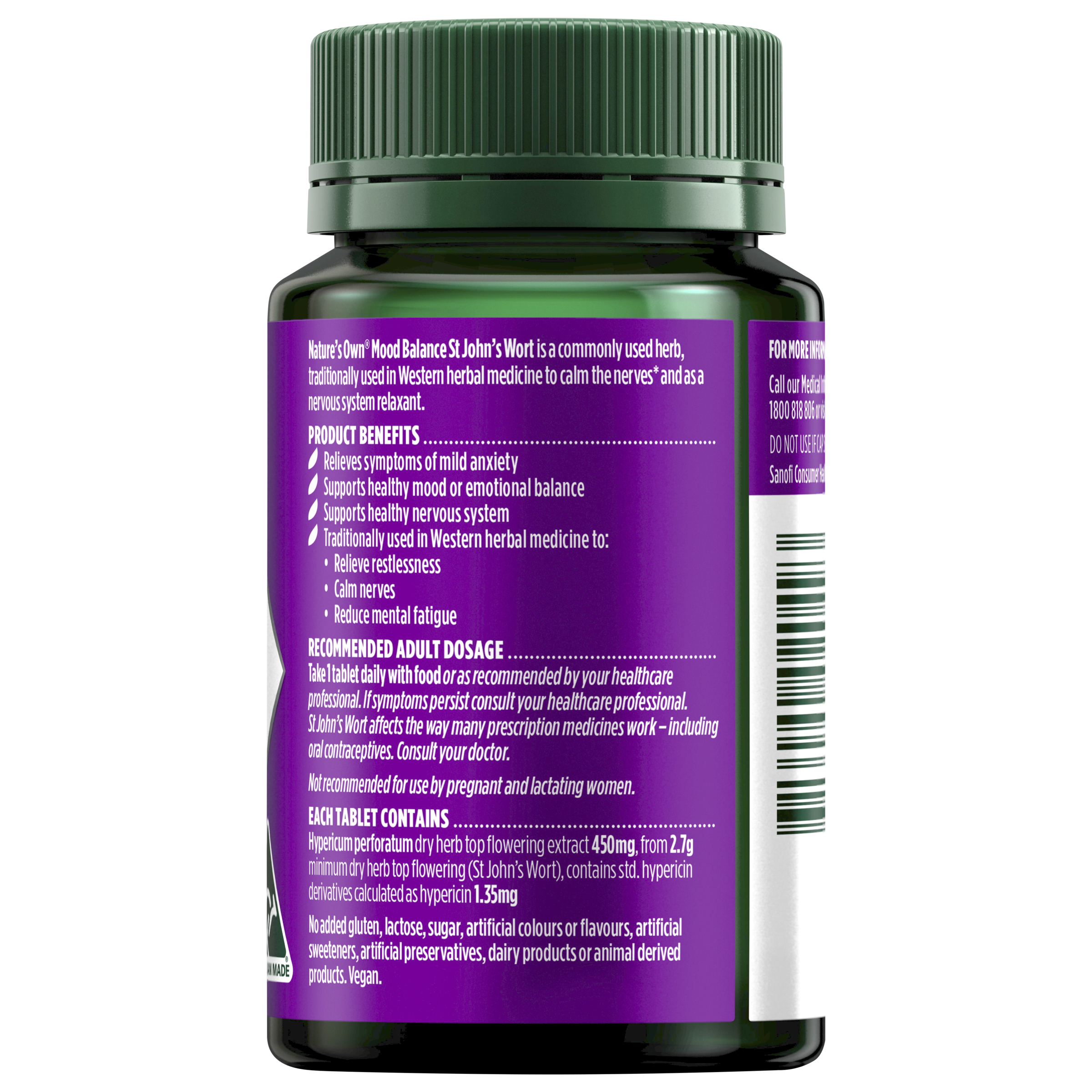 NATURES OWN MOOD BALANCE ST JOHNS WORT 50 TABLETS - Image 2