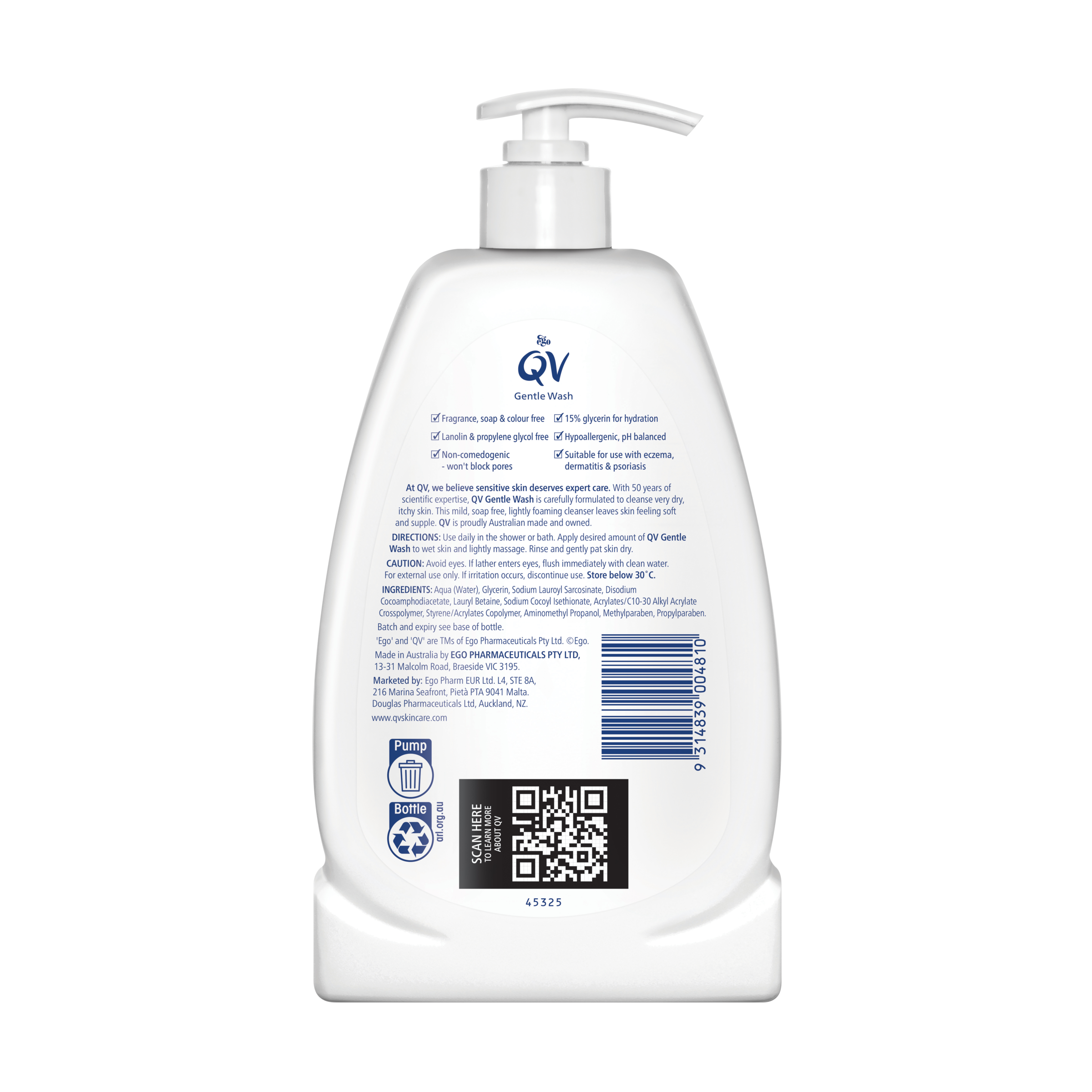 EGO QV GENTLE WASH 500G - Image 2