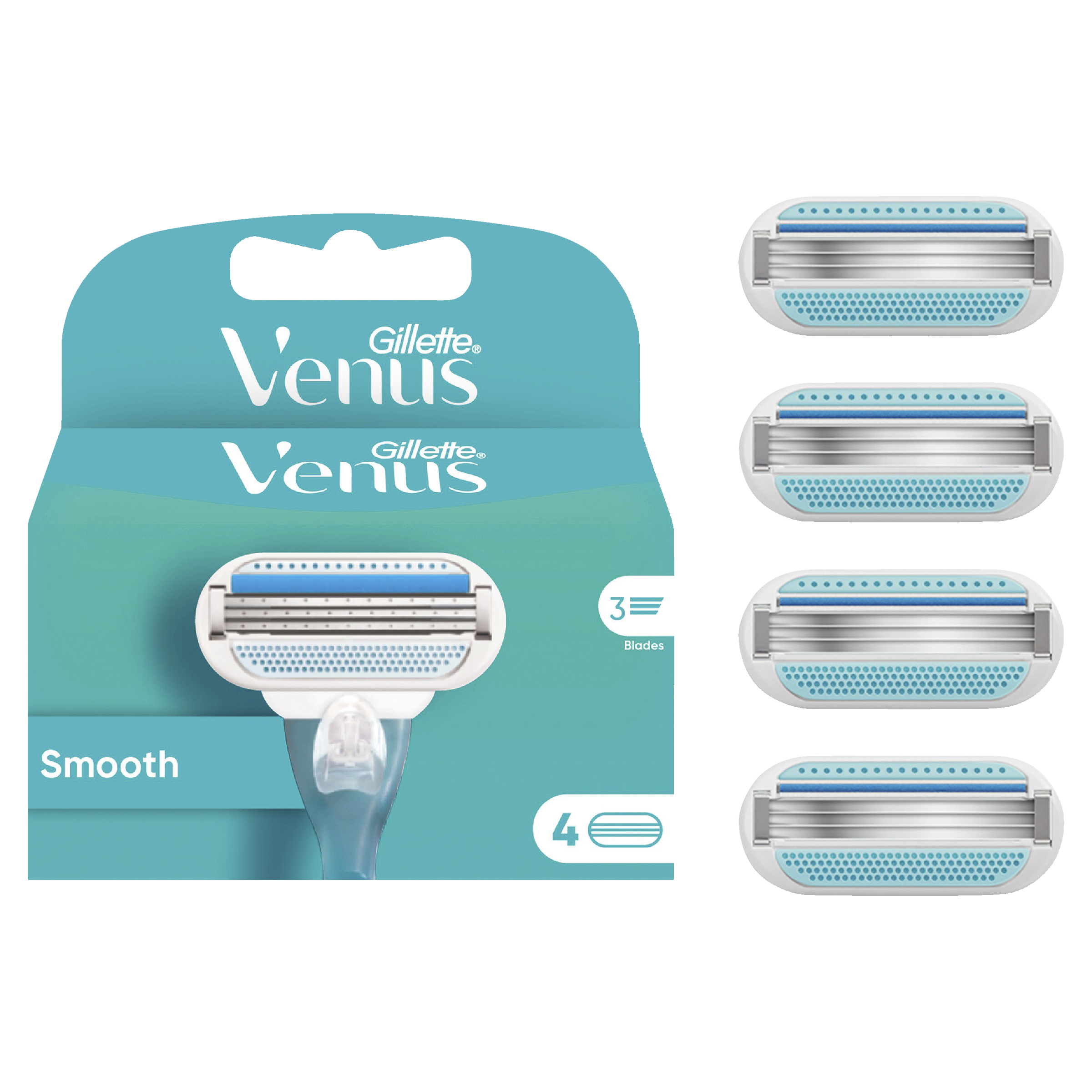 GILLETTE VENUS SMOOTH REFILL BLADES 4 PACK - Image 9