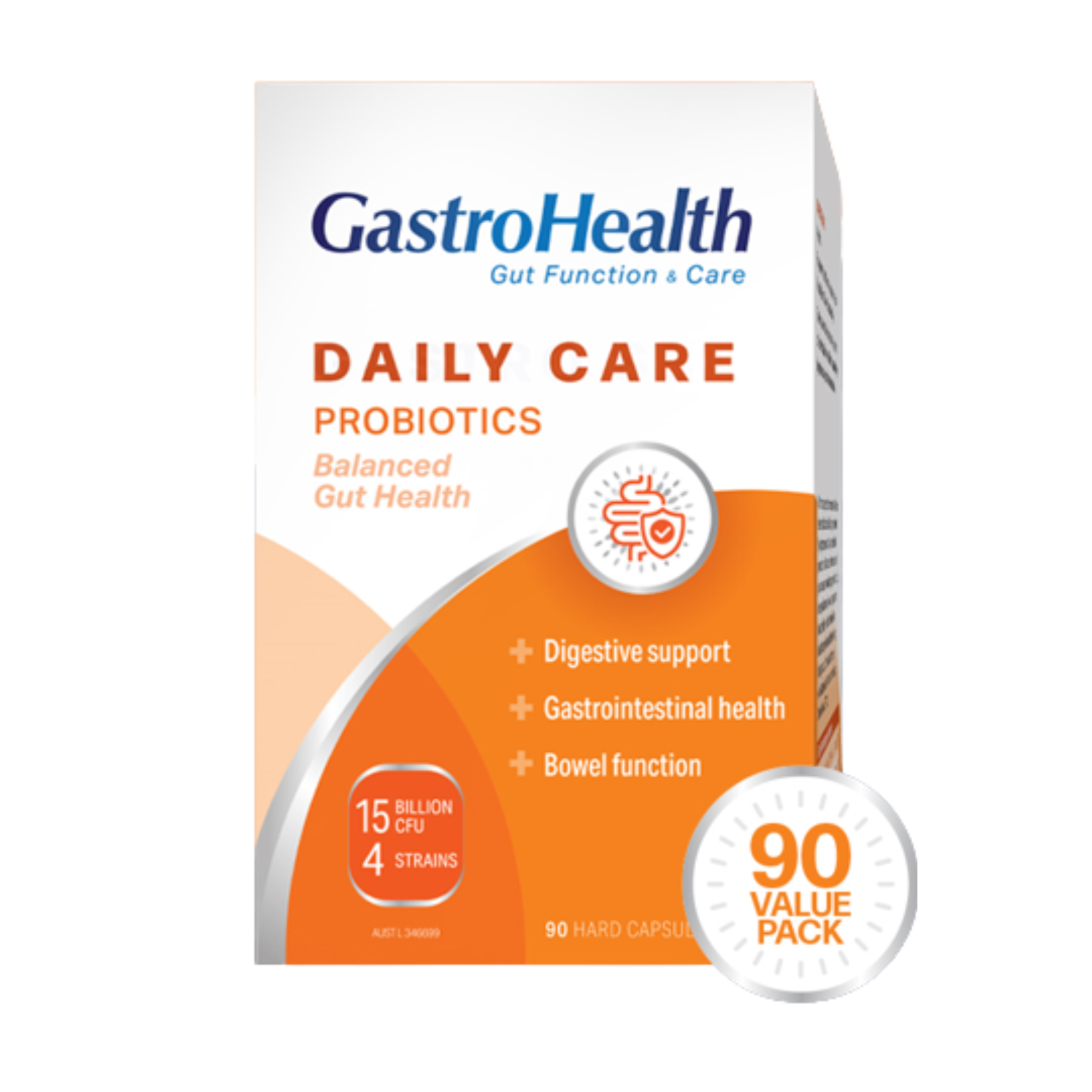 NATUROPATHICA GASTROHEALTH PROBIOTIC DAILY CARE 90 CAPSULES - Image 3