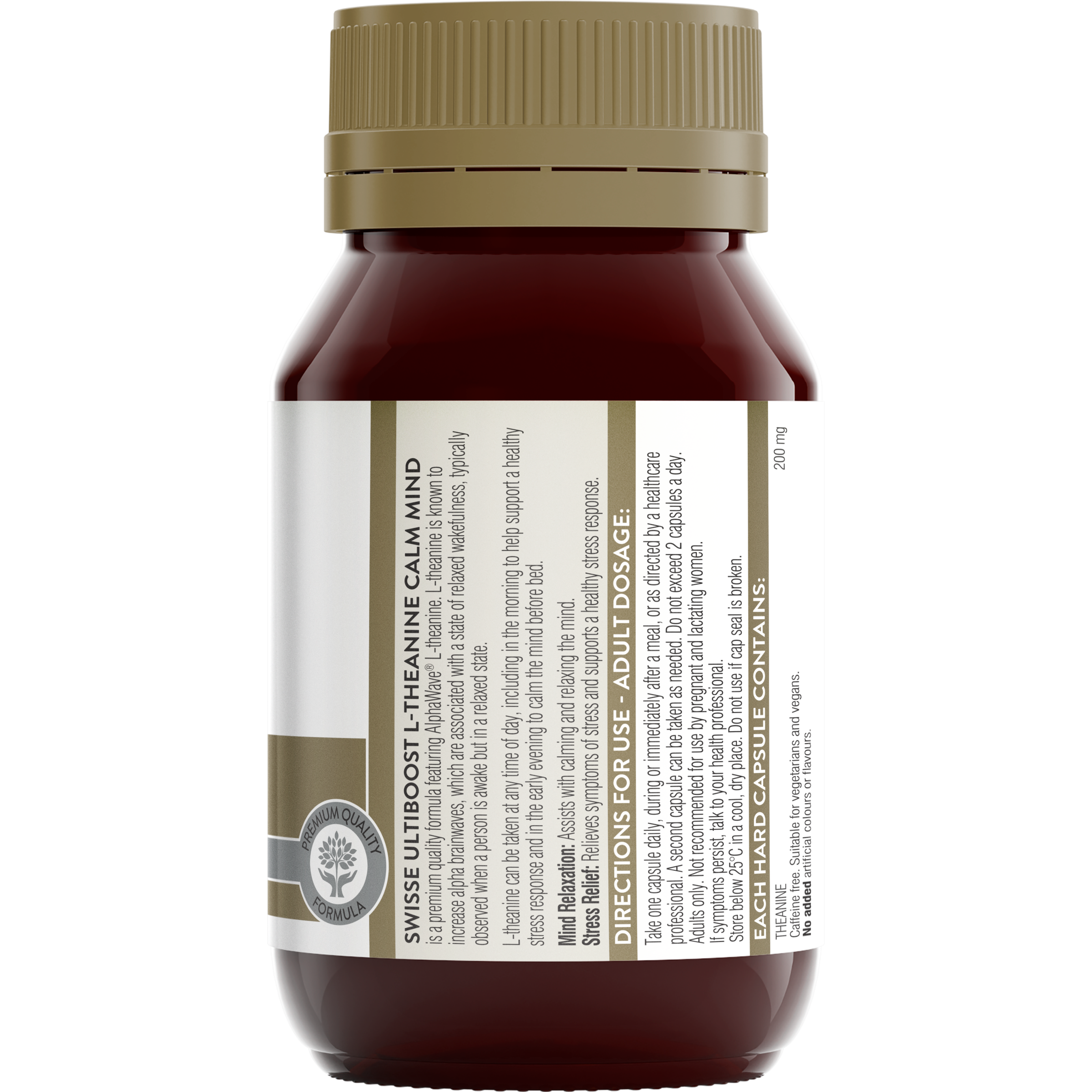 SWISSE ULTIBOOST L-THEANINE CALM MIND 50 CAPSULES - Image 2