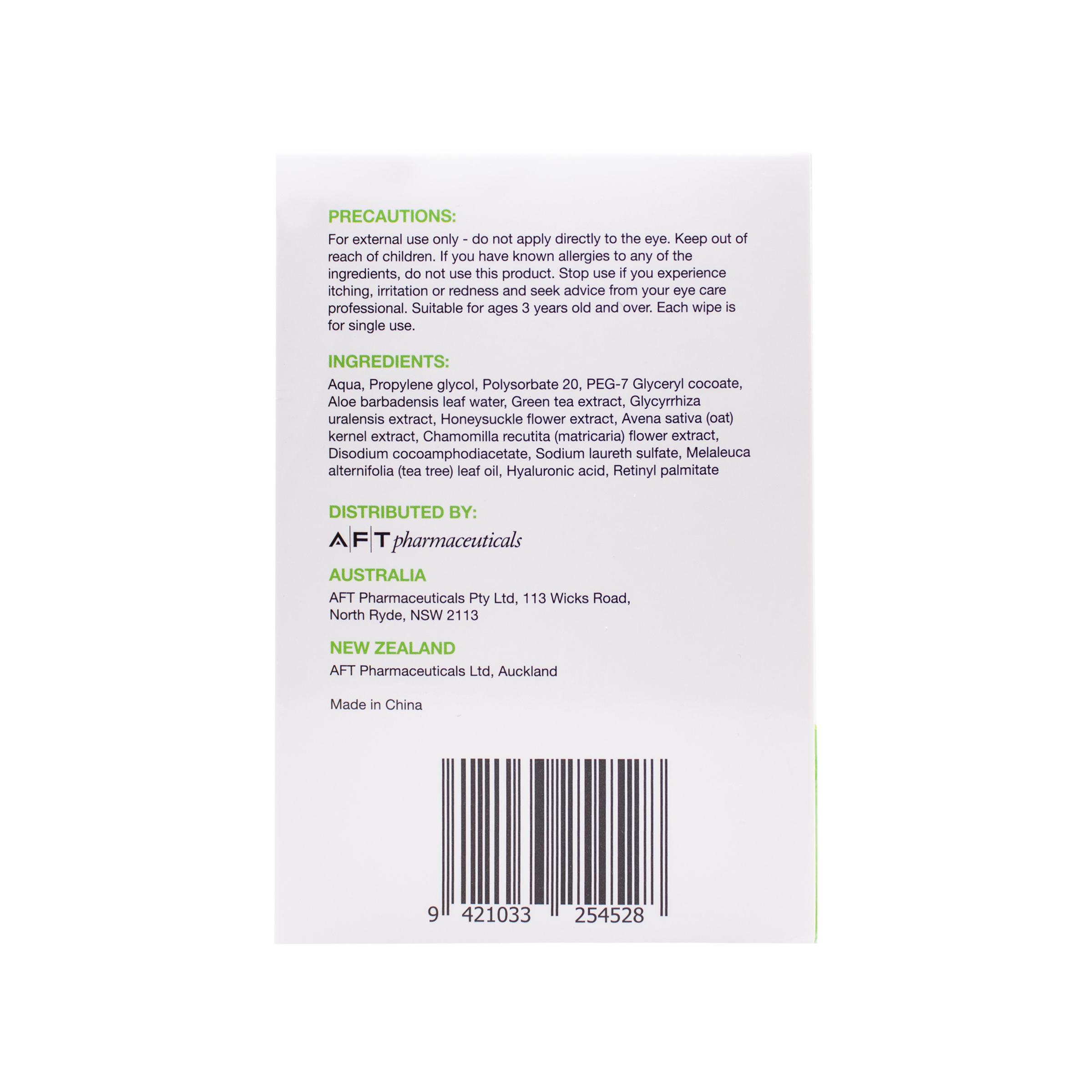 OPTI-SOOTHE EYELID WIPES 30 PACK - Image 6