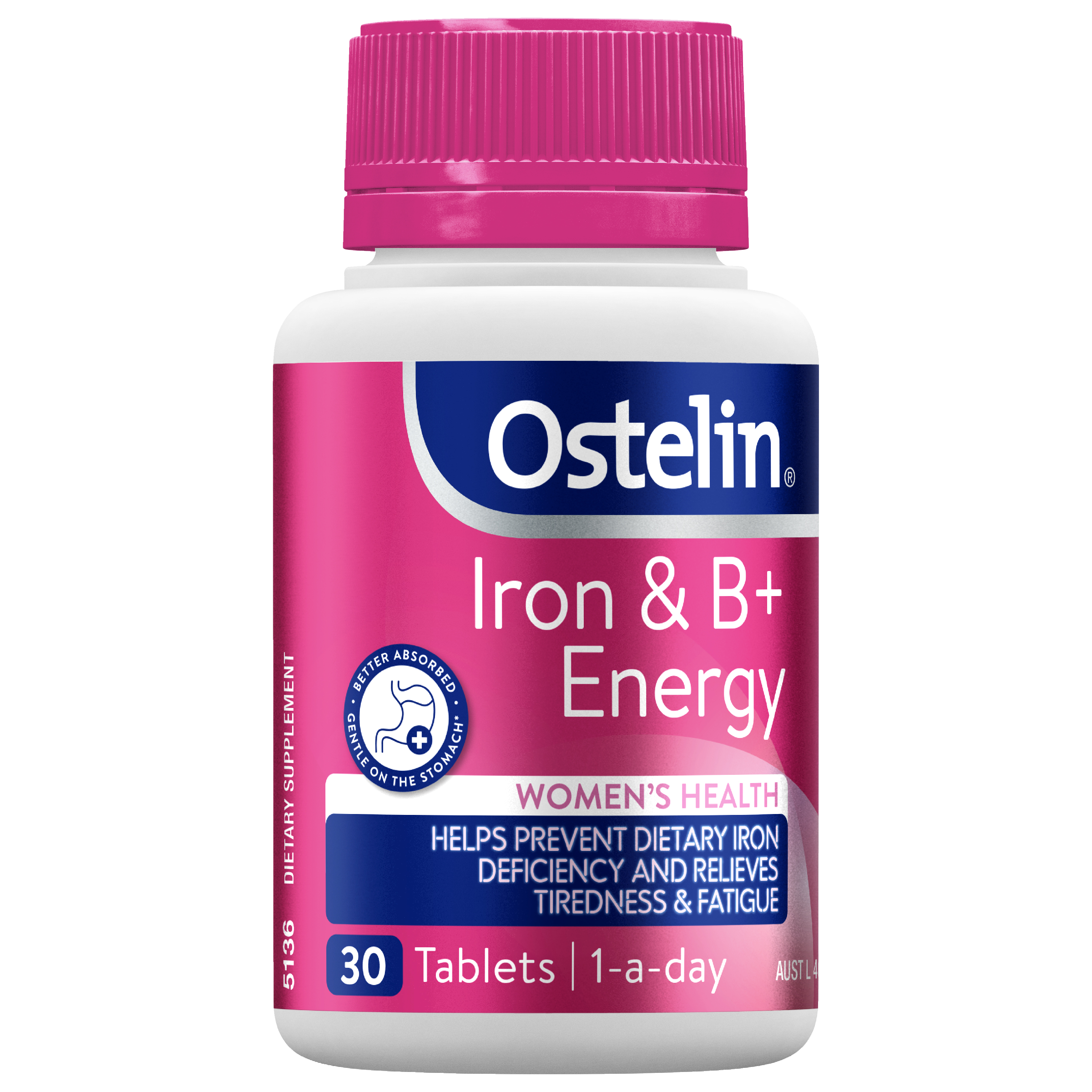 OSTELIN IRON & B+ ENERGY 30 TABLETS - Image 2