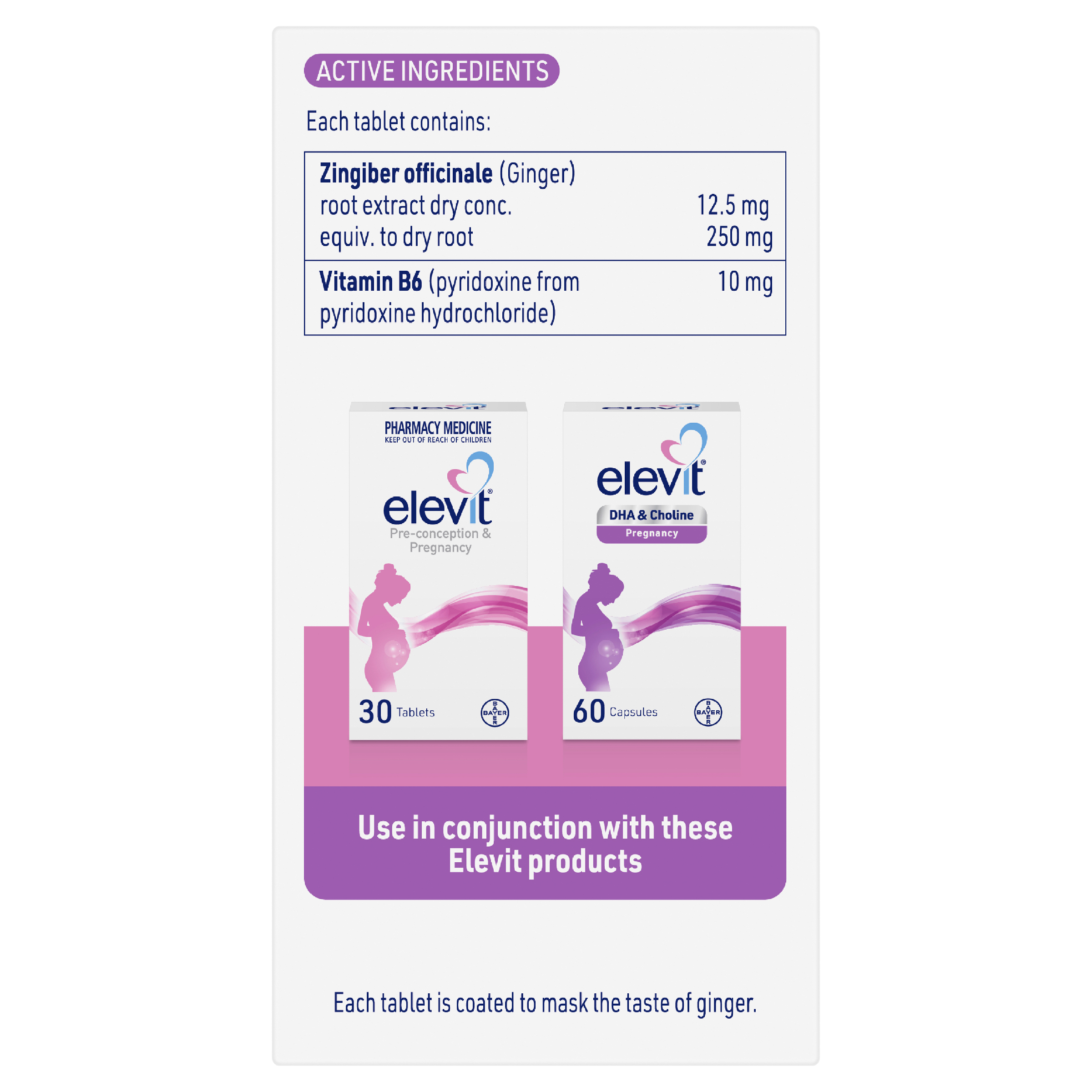 ELEVIT MORNING SICKNESS TAB 60 TABLETS - Image 4
