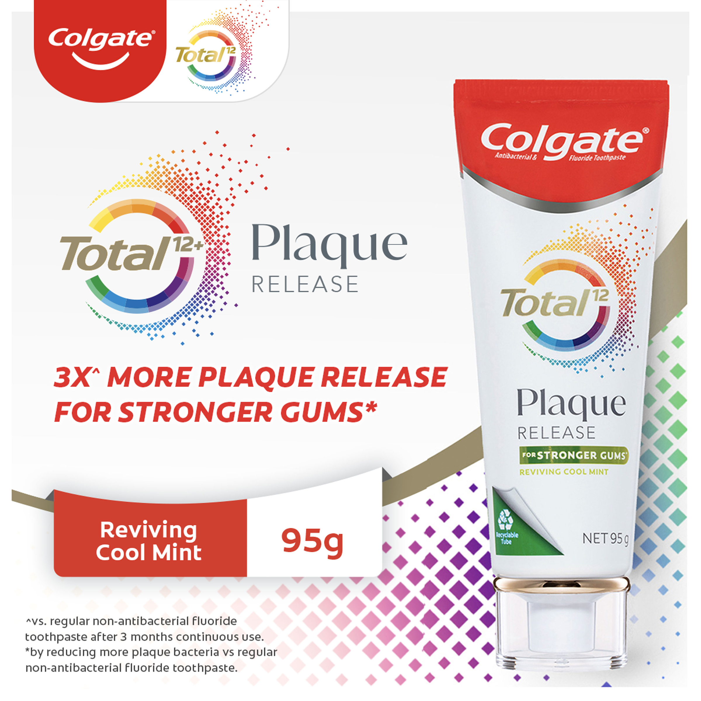 COLGATE TOOTHPASTE TOTAL PLAQUE GENTLE COOL MINT 95G - Image 6