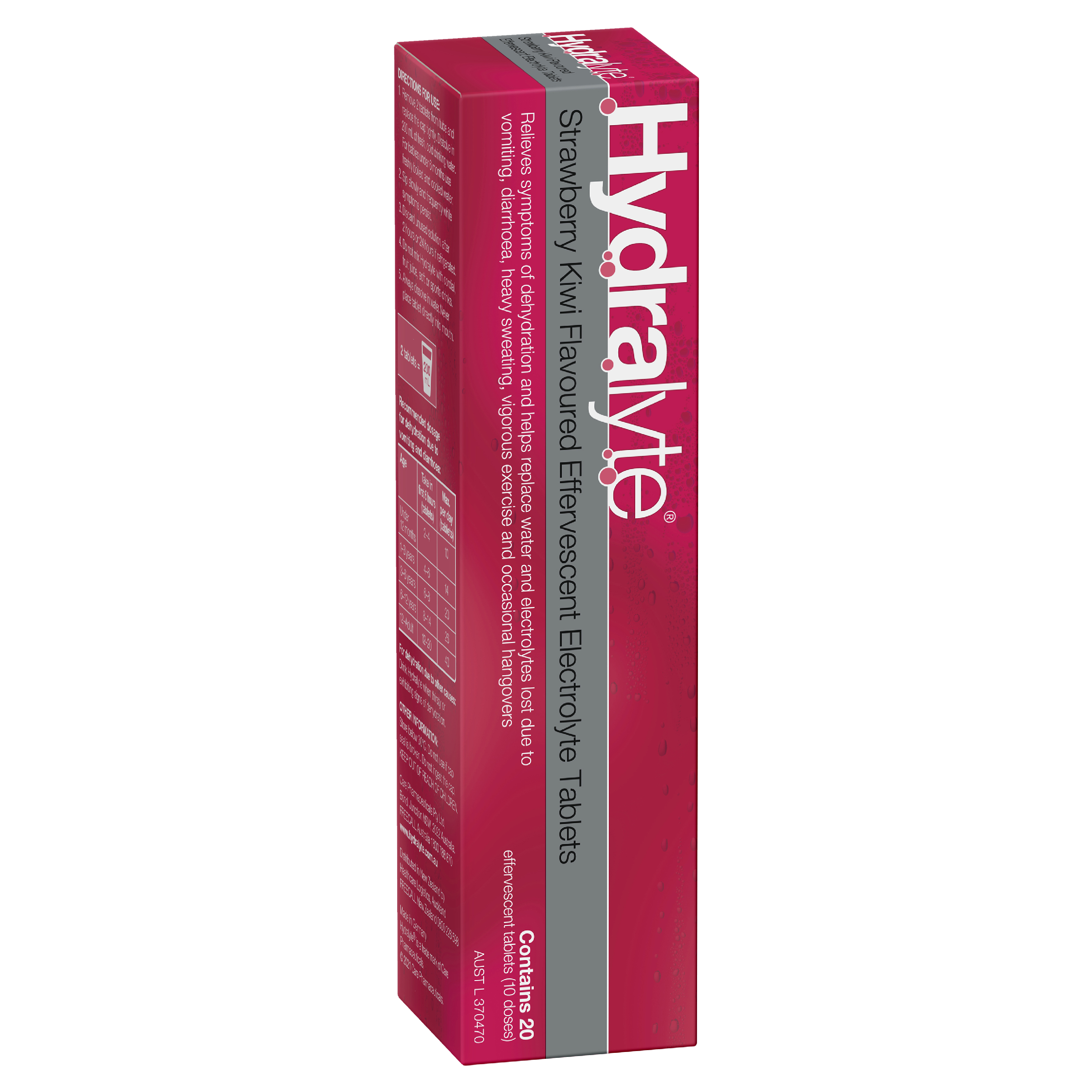 HYDRALYTE EFFERVESCENT STRAWBERRY KIWI 20 TABLETS - Image 4