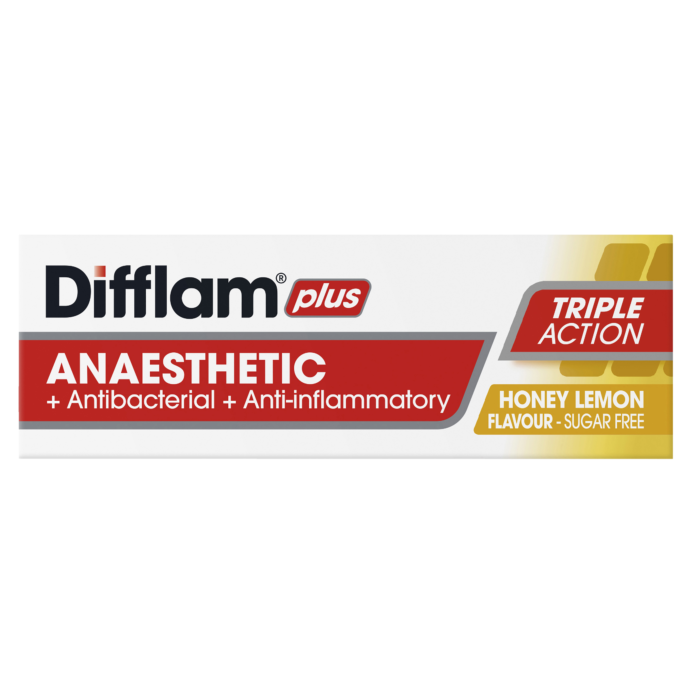 DIFFLAM PLUS ANAESTHETIC HONEY & LEMON SUGAR FREE 16 LOZENGES - Image 3