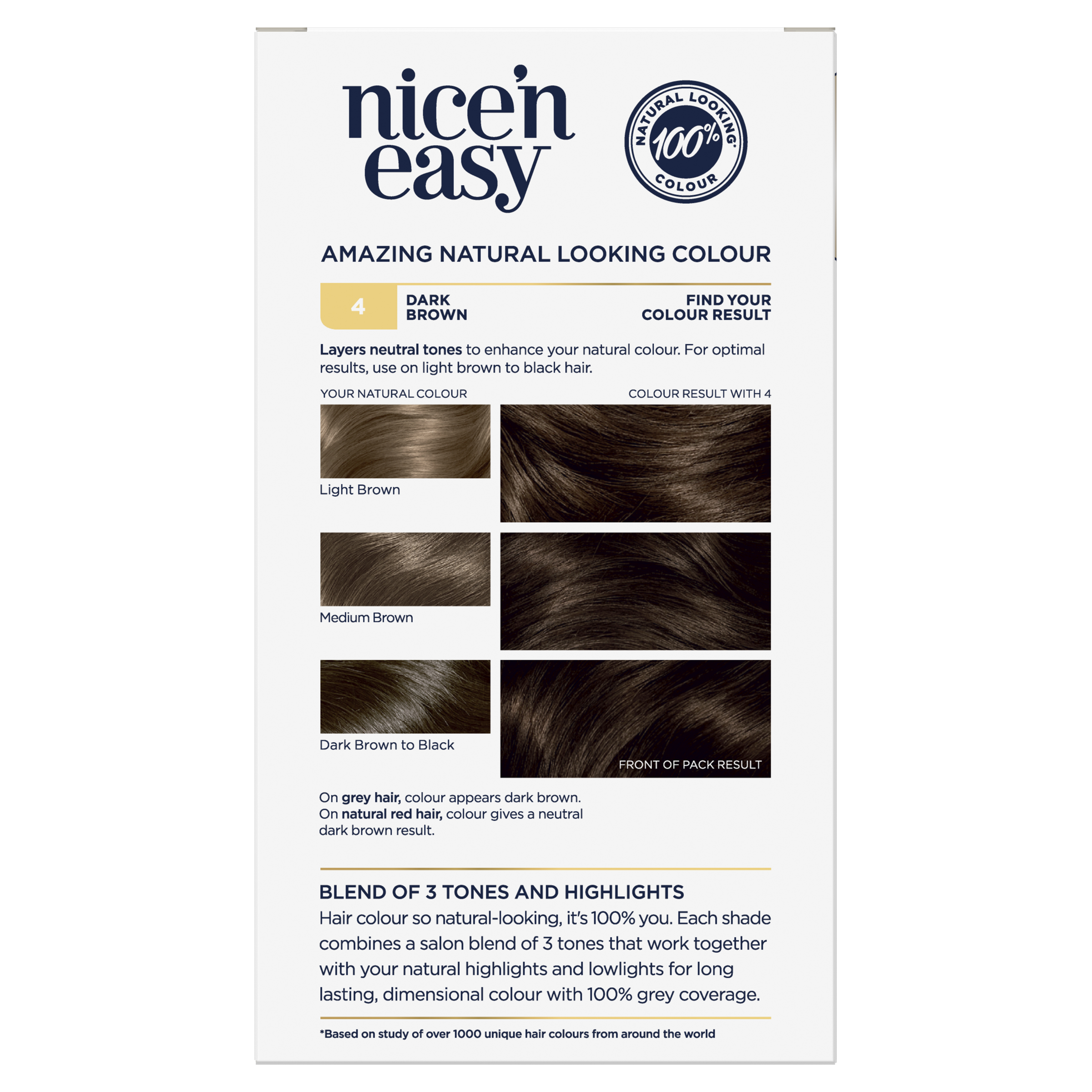 CLAIROL NICE N EASY 4 DARK BROWN - Image 4