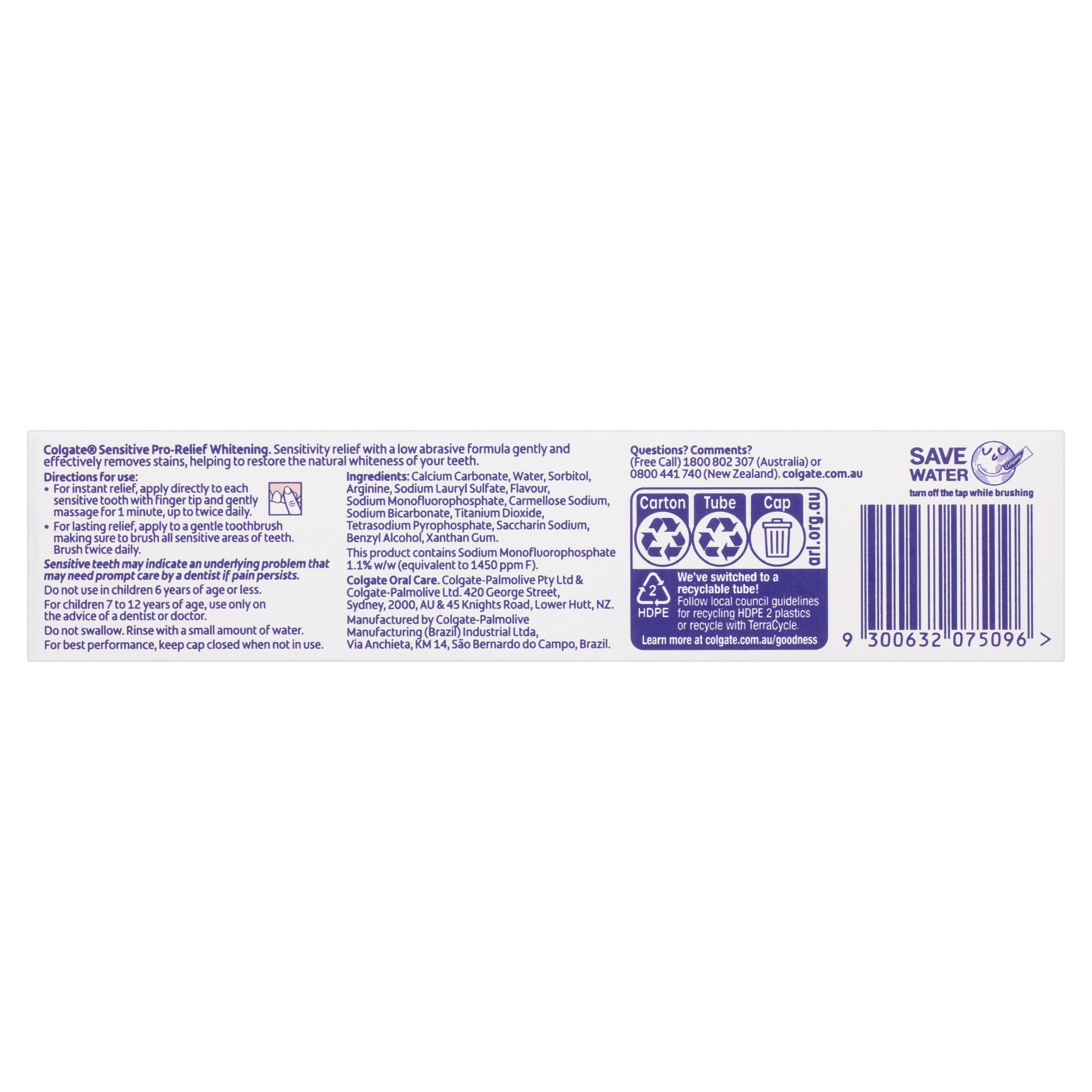 COLGATE TOOTHPASTE SENSITIVE PRO-RELIEF MULTI PROTECTION 110G - Image 3