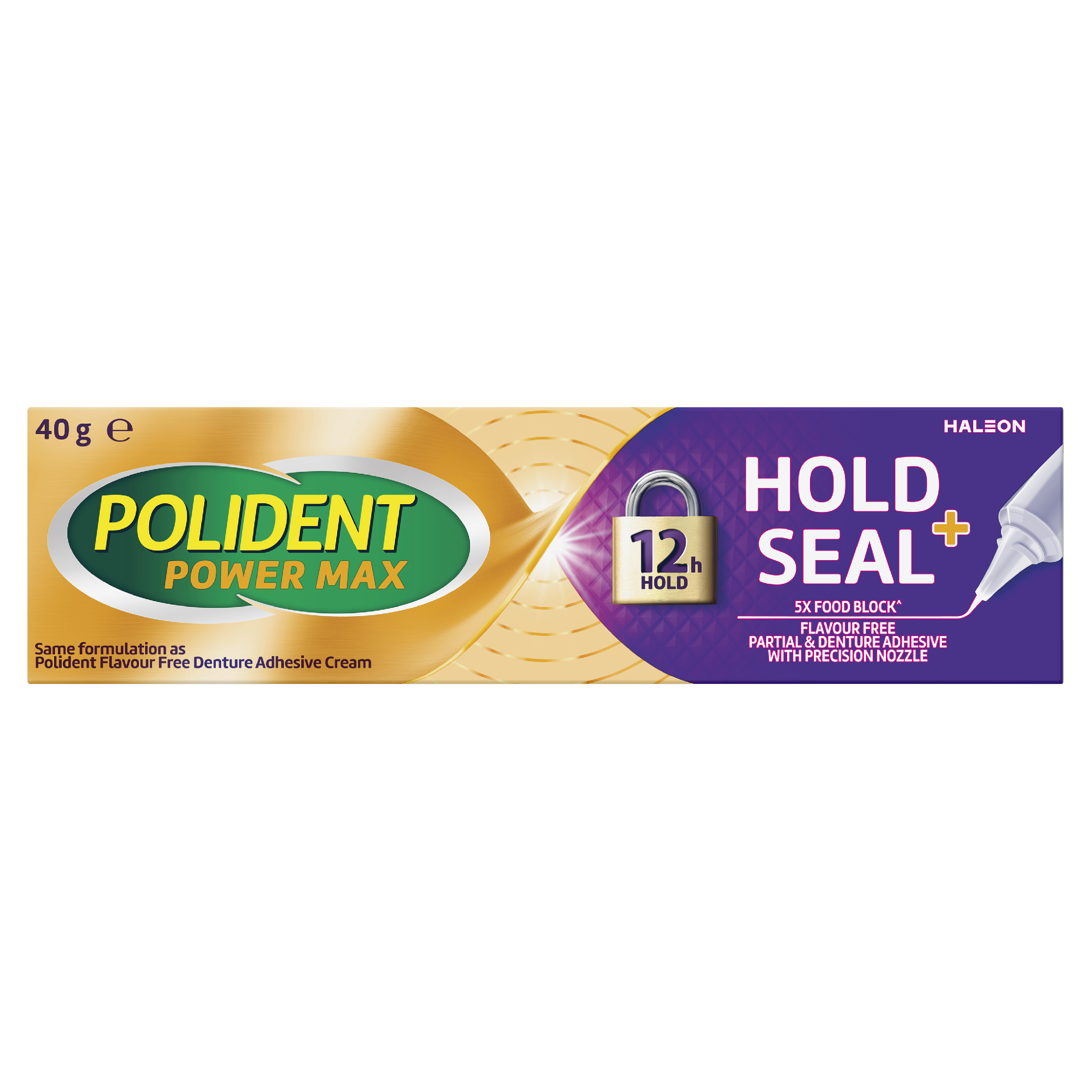 POLIDENT DENTURE ADHESIVE HOLD & SEAL CREAM 40G - Image 2