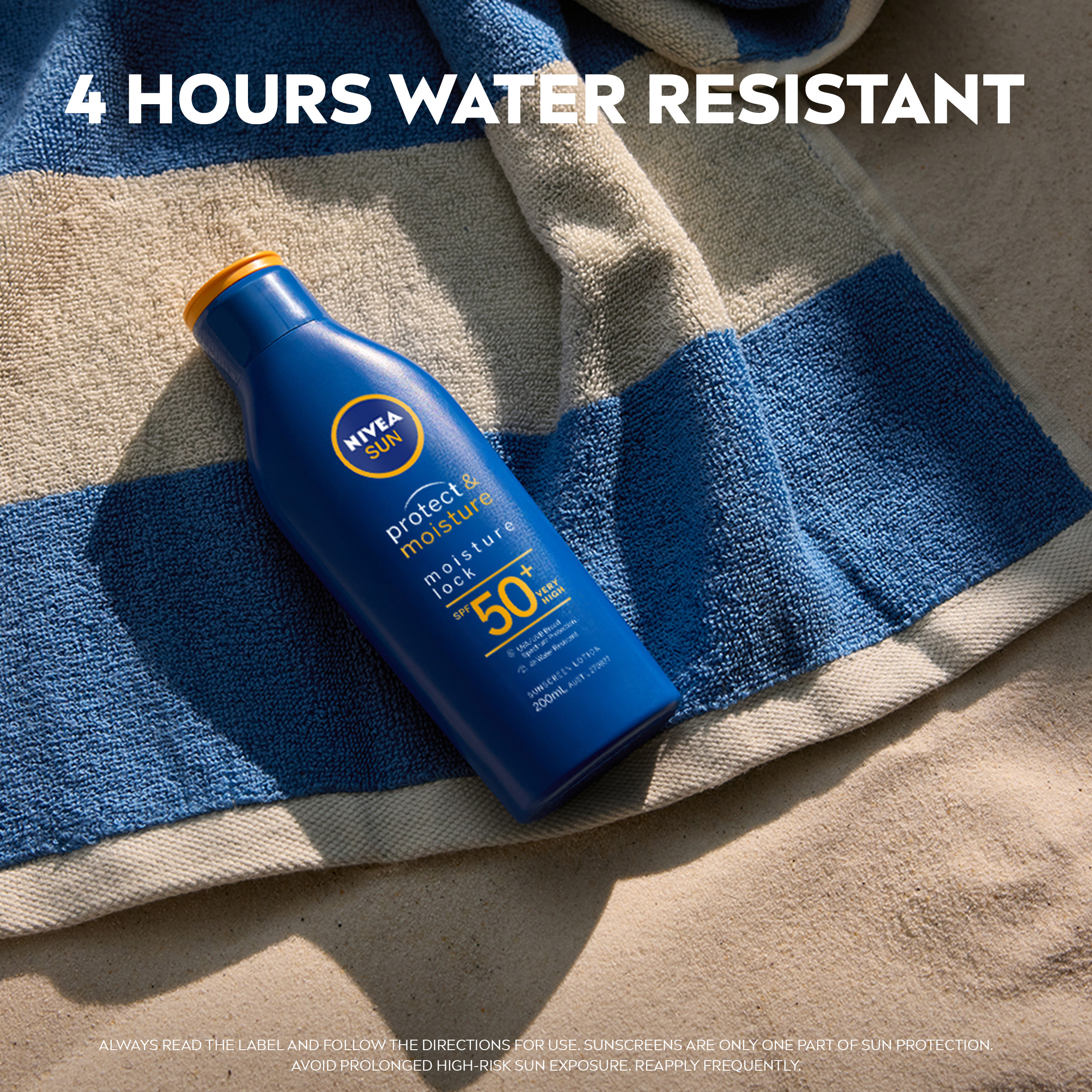 NIVEA PROTECT & MOISTURE SUNSCREEN LOTION SPF50+ 200ML - Image 5