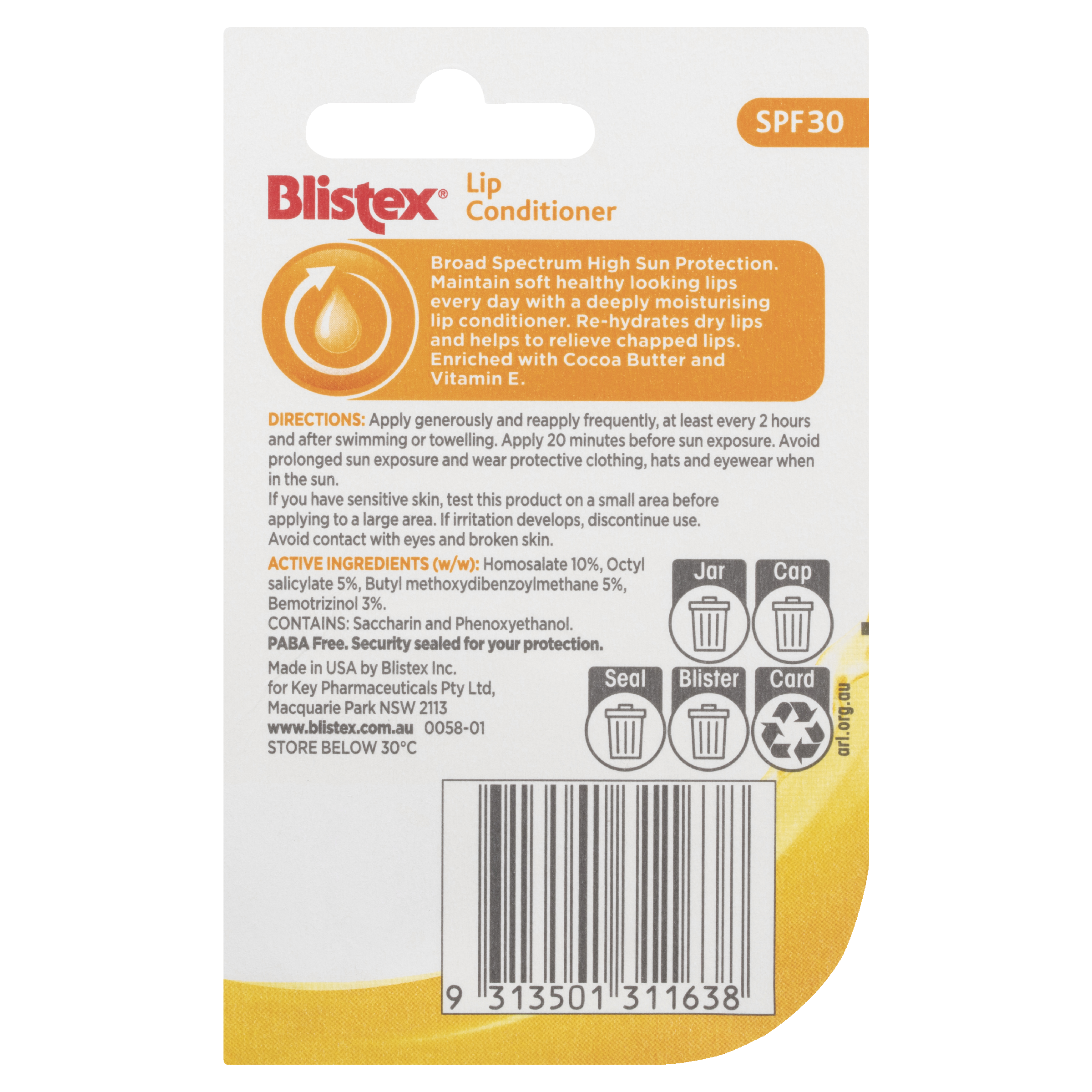 BLISTEX LIP BALM POT CONDITIONER SPF 30+ 7G - Image 2